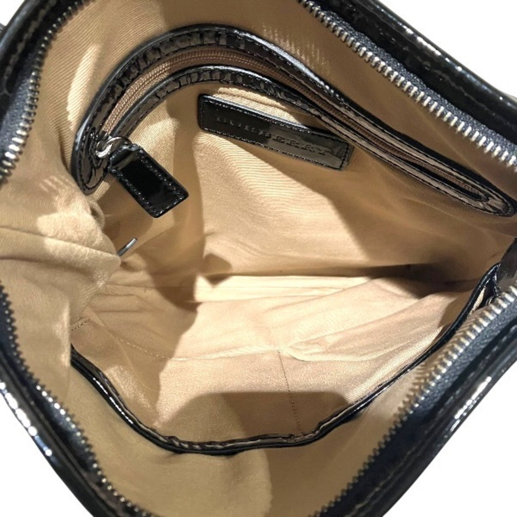 Burberry Beige Canvas Leather Shoulder Bag (Pre-Owned)