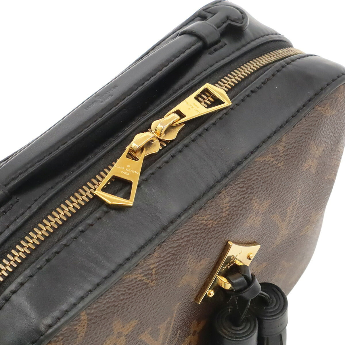 Louis Vuitton Monogram Black Noir Monogram Leather Handbag Shoulder Bag (Pre-Owned)