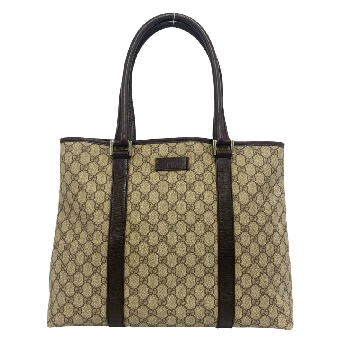 Gucci Brown Leather Elastane Shoulder Bag Tote Bag (Pre-Owned)