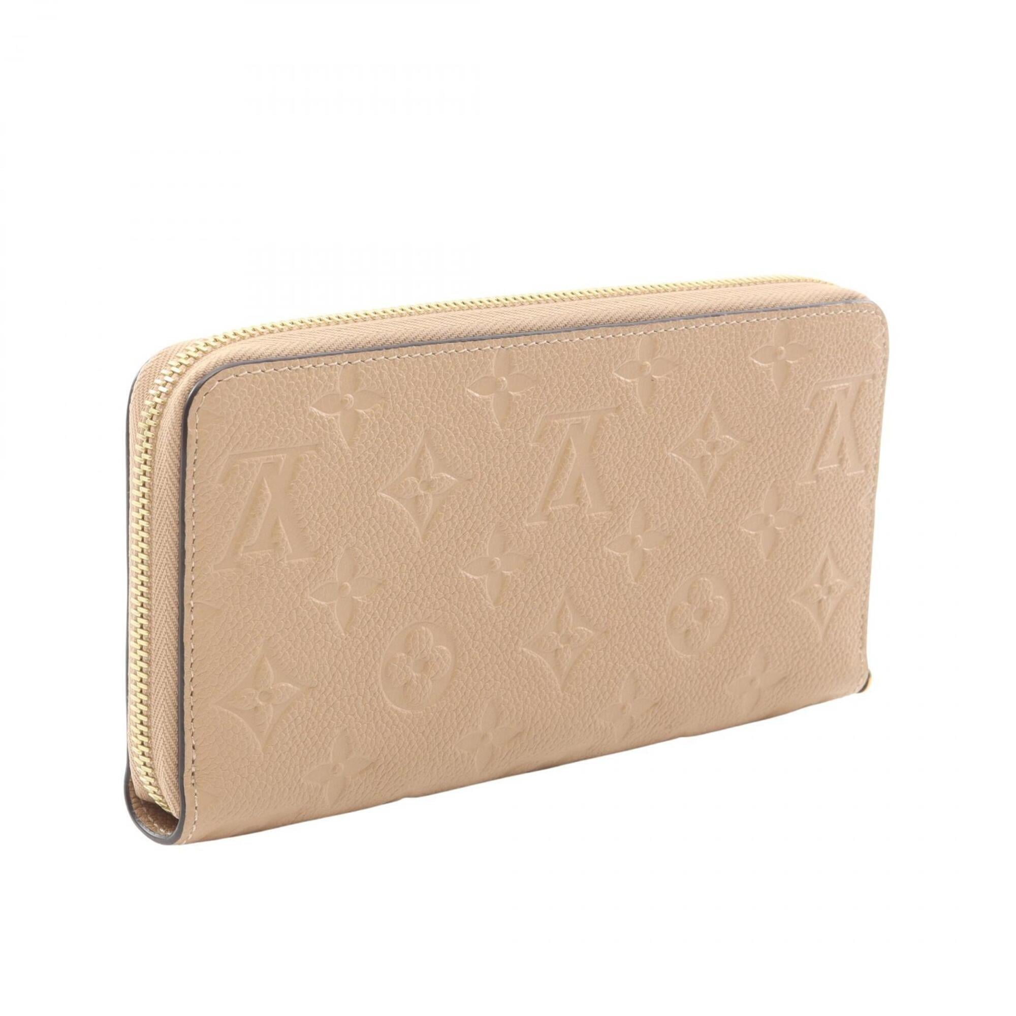 Louis Vuitton Monogram Empreinte Beige Leather Long Wallet (Bi-Fold) (Pre-Owned)