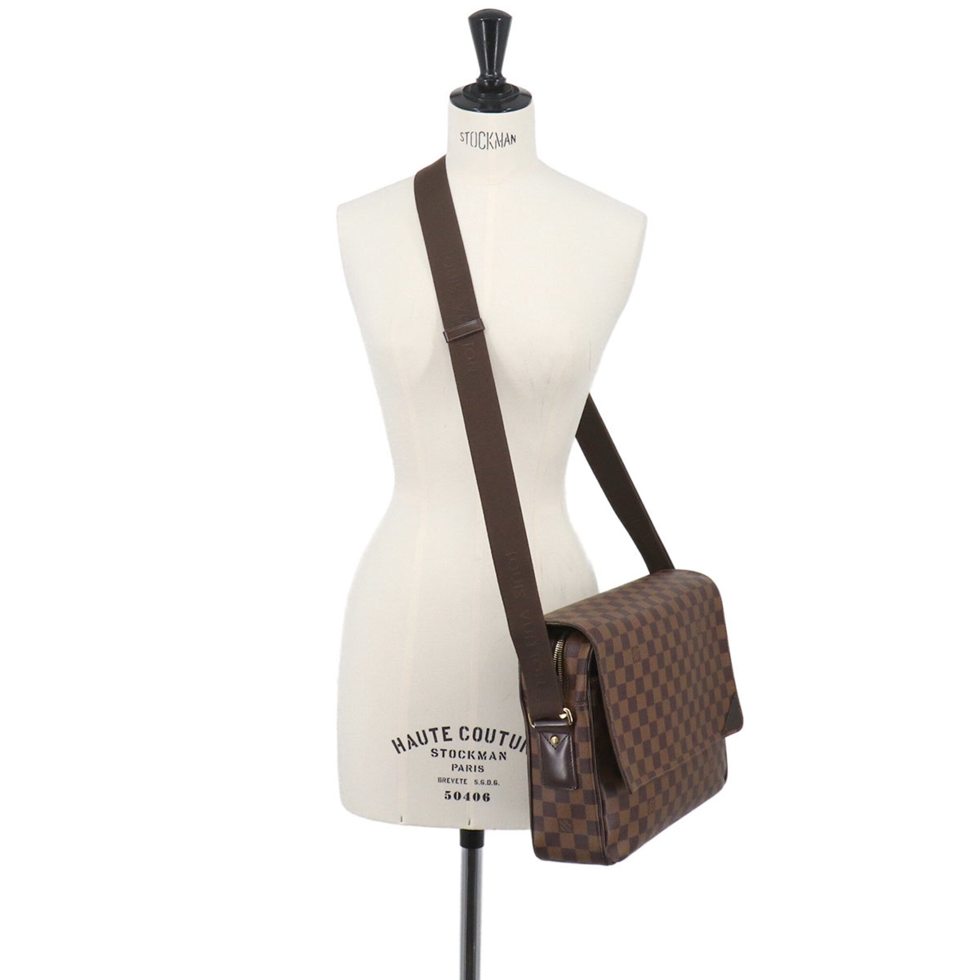 Louis Vuitton Brown Ebene Damier Canvas Handbag Shoulder Bag (Pre-Owned)