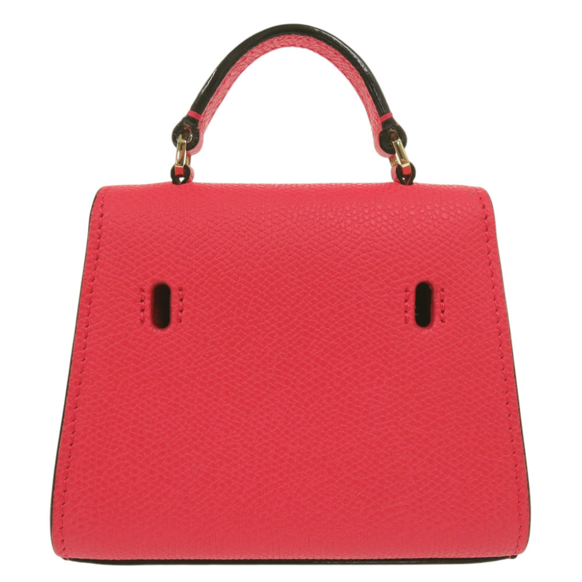 Valextra Pink Red Color Leather Handbag (Pre-Owned)