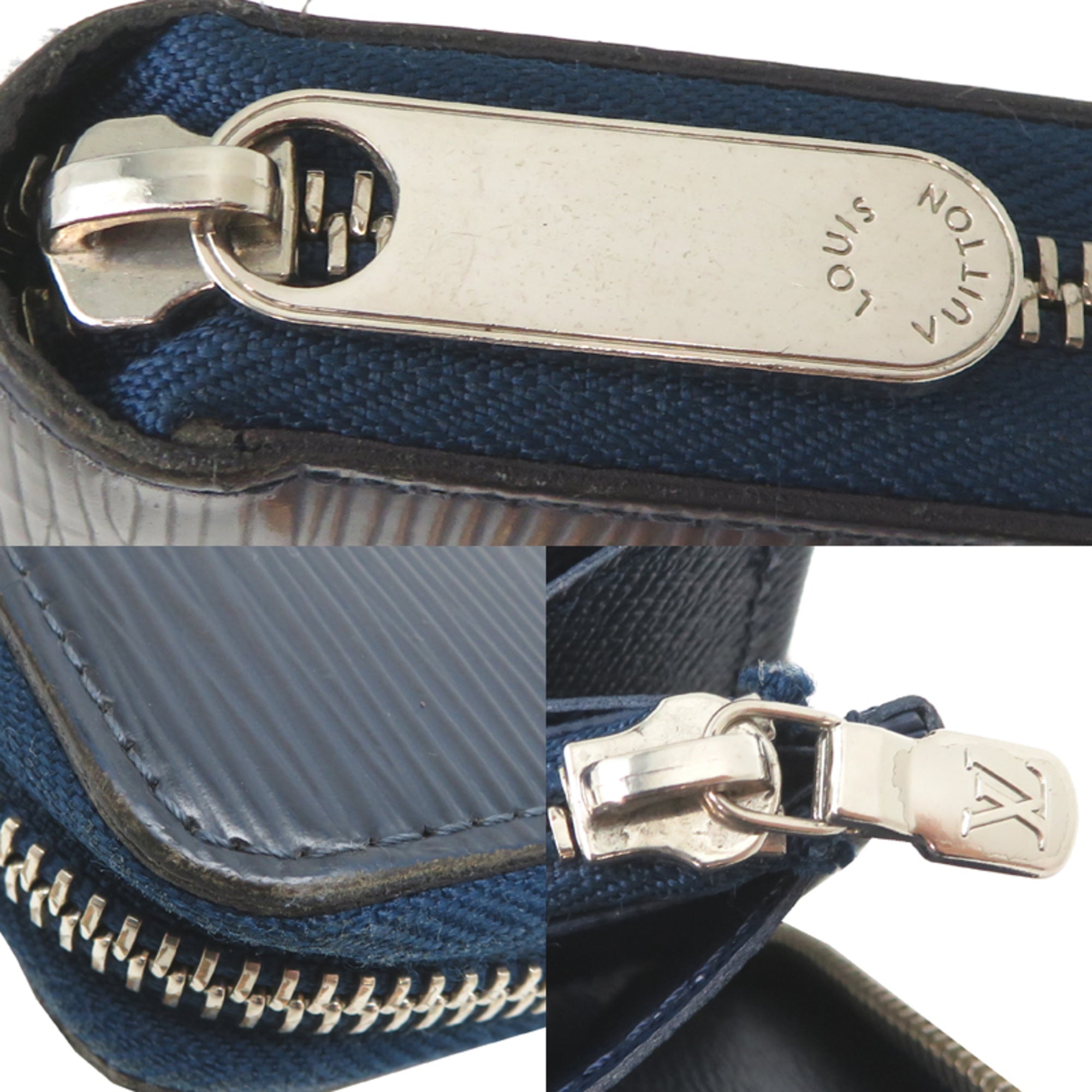 Louis Vuitton Navy Epi Leather Long Wallet (Bi-Fold) (Pre-Owned)