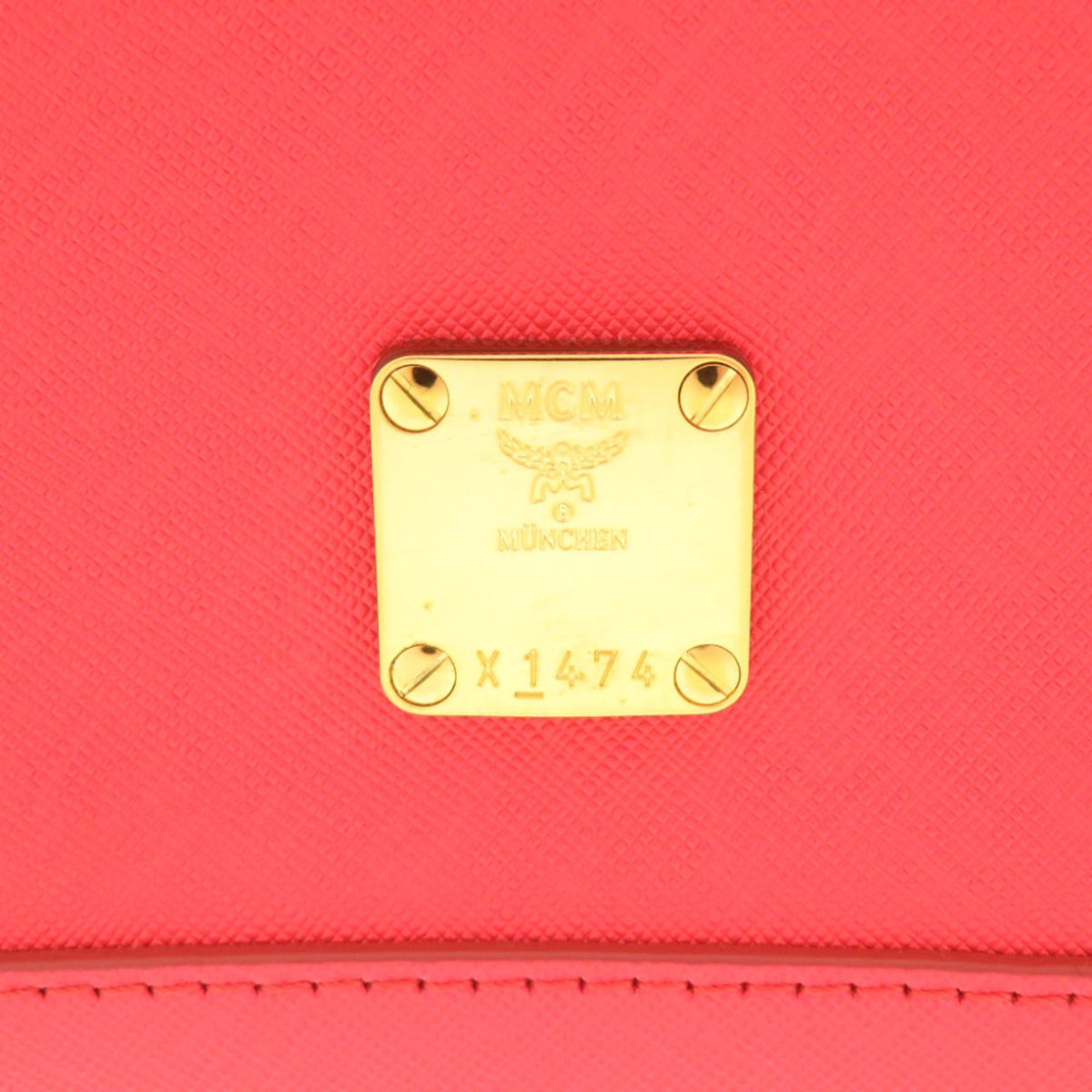 Mcm Red Color Leather Handbag (Pre-Owned)