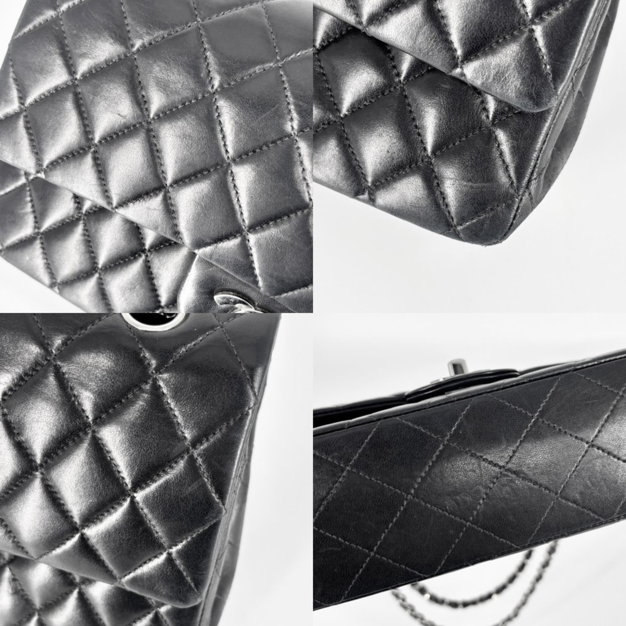 Chanel Navy Leather Shoulder Bag (Pre-Owned)