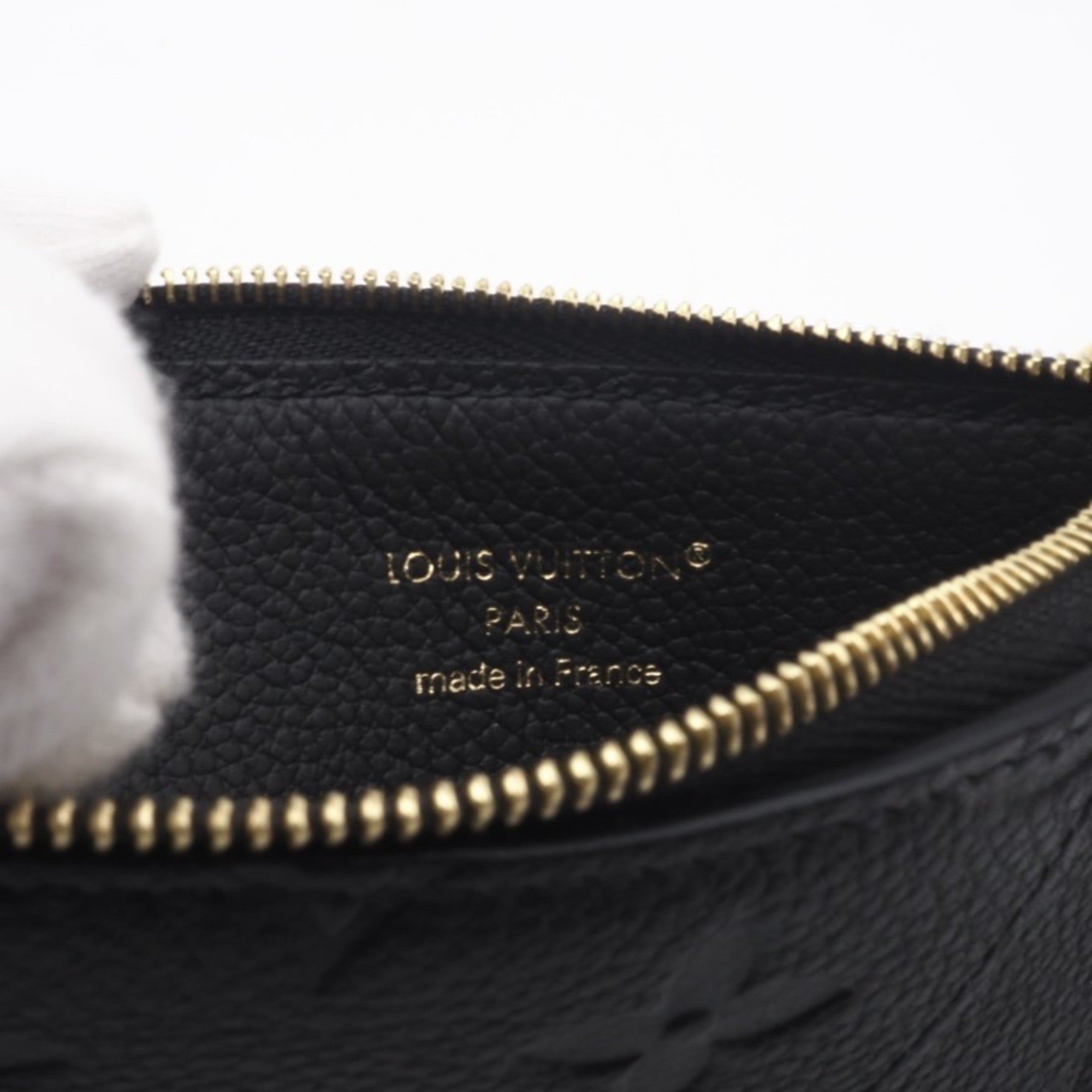 Louis Vuitton Black Noir Leather Coin Purse/Coin Case (Pre-Owned)