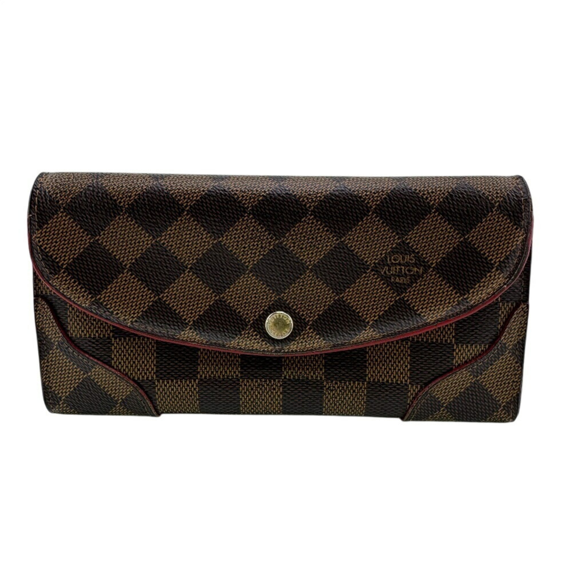 Louis Vuitton Brown Red Color Leather Coin Purse/Coin Case (Pre-Owned)