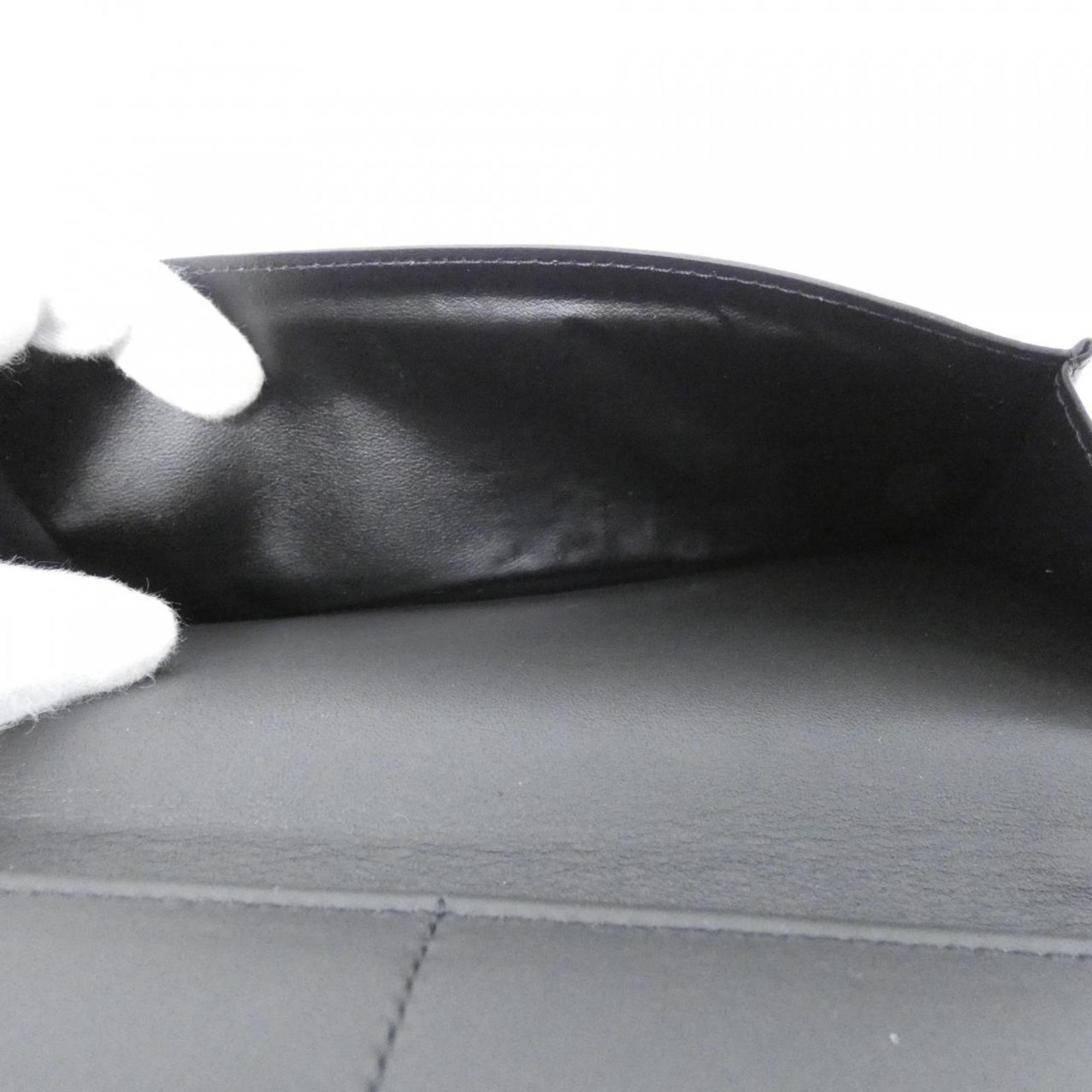 Louis Vuitton Black Leather Long Wallet (Bi-Fold) (Pre-Owned)