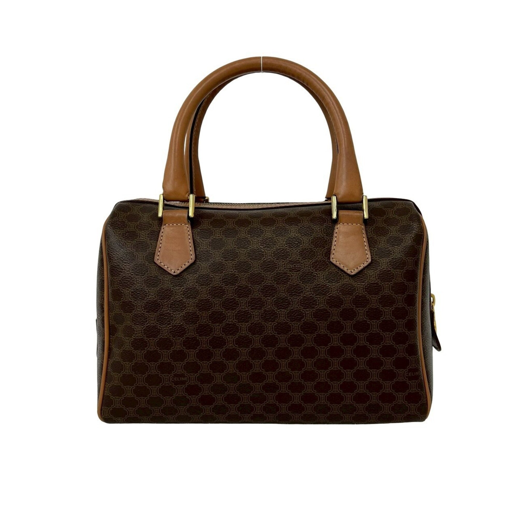Celine Brown Leather Pvc Handbag Shoulder Bag (Pre-Owned)
