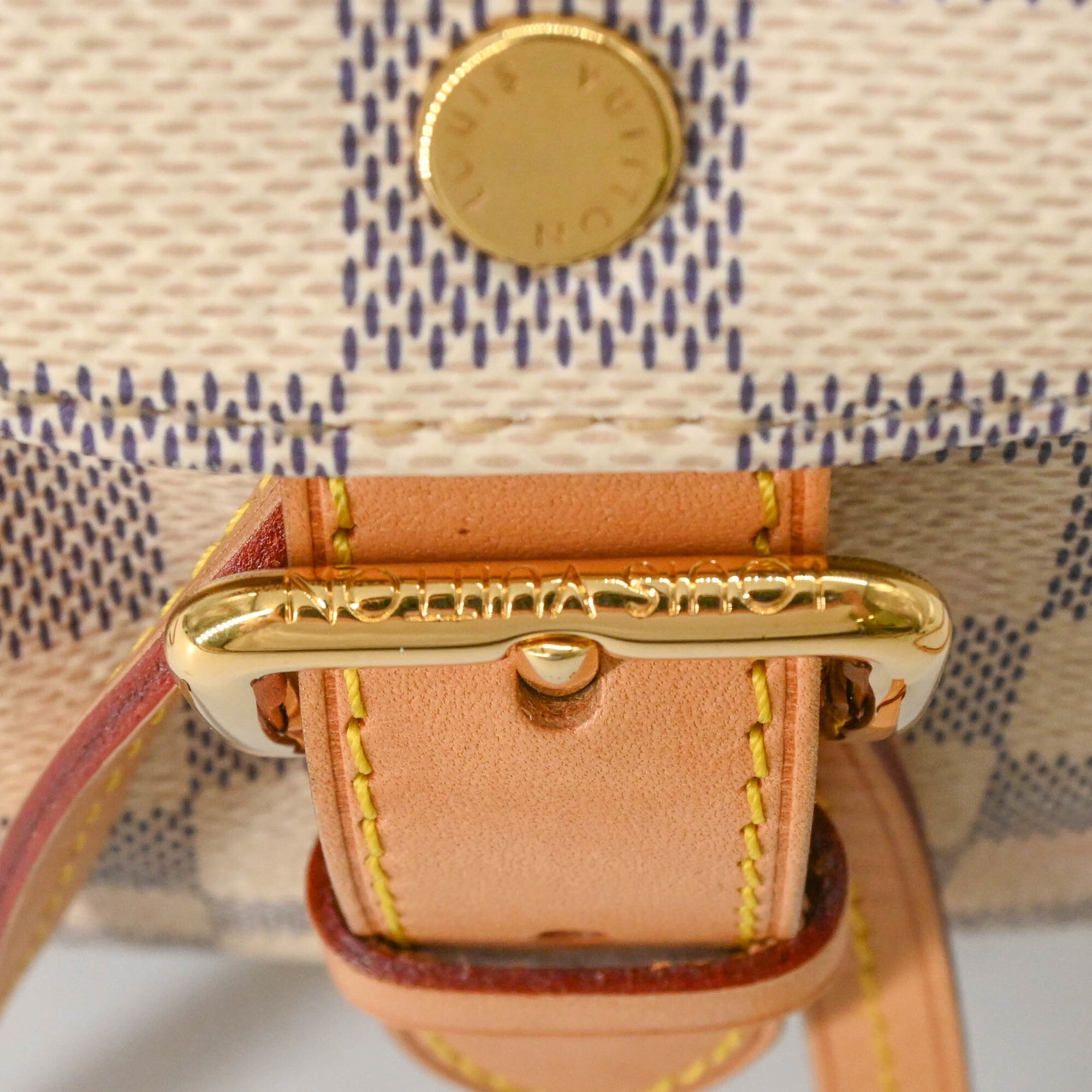 Louis Vuitton Damier Azur White Damier Azur Backpack (Pre-Owned)