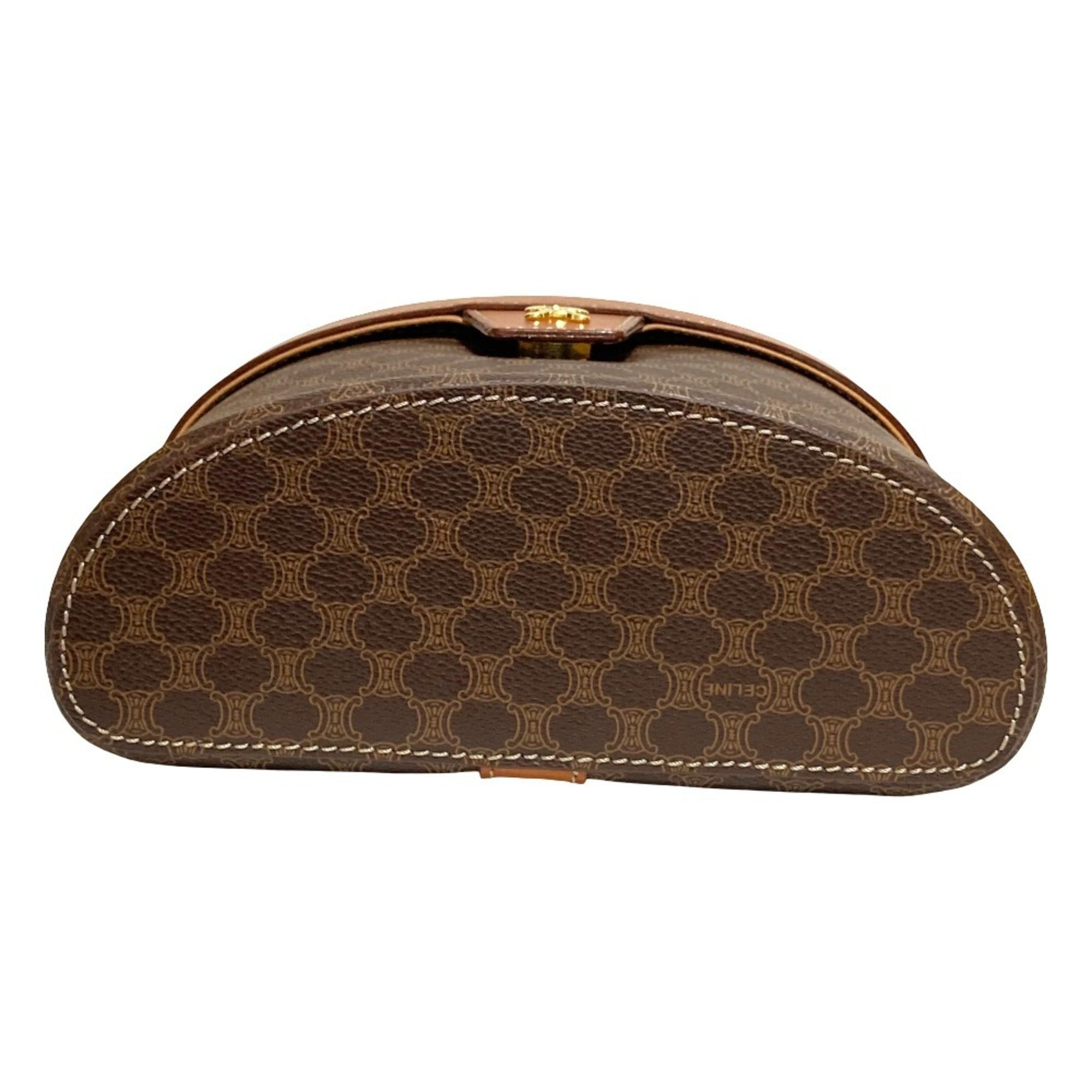 Celine Brown Pvc Leather Shoulder Bag Vanity Bag (Pre-Owned)
