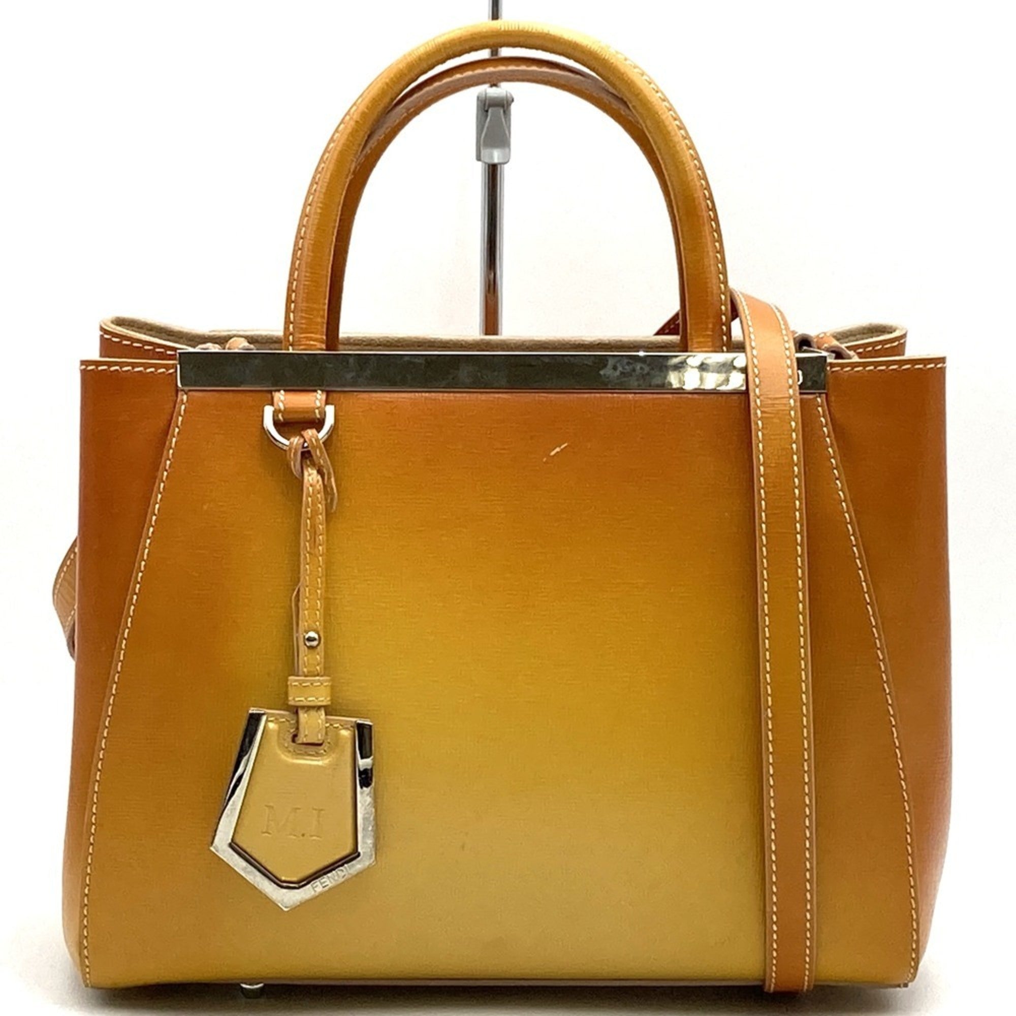 Fendi Yellow Pvc Leather Handbag Shoulder Bag (Pre-Owned)