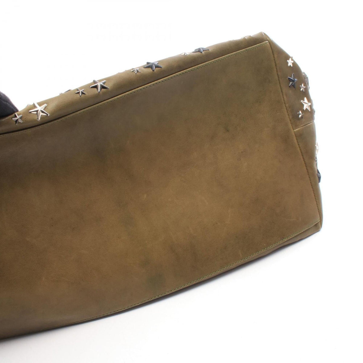 Jimmy Choo Khaki Leather Handbag Tote Bag (Pre-Owned)