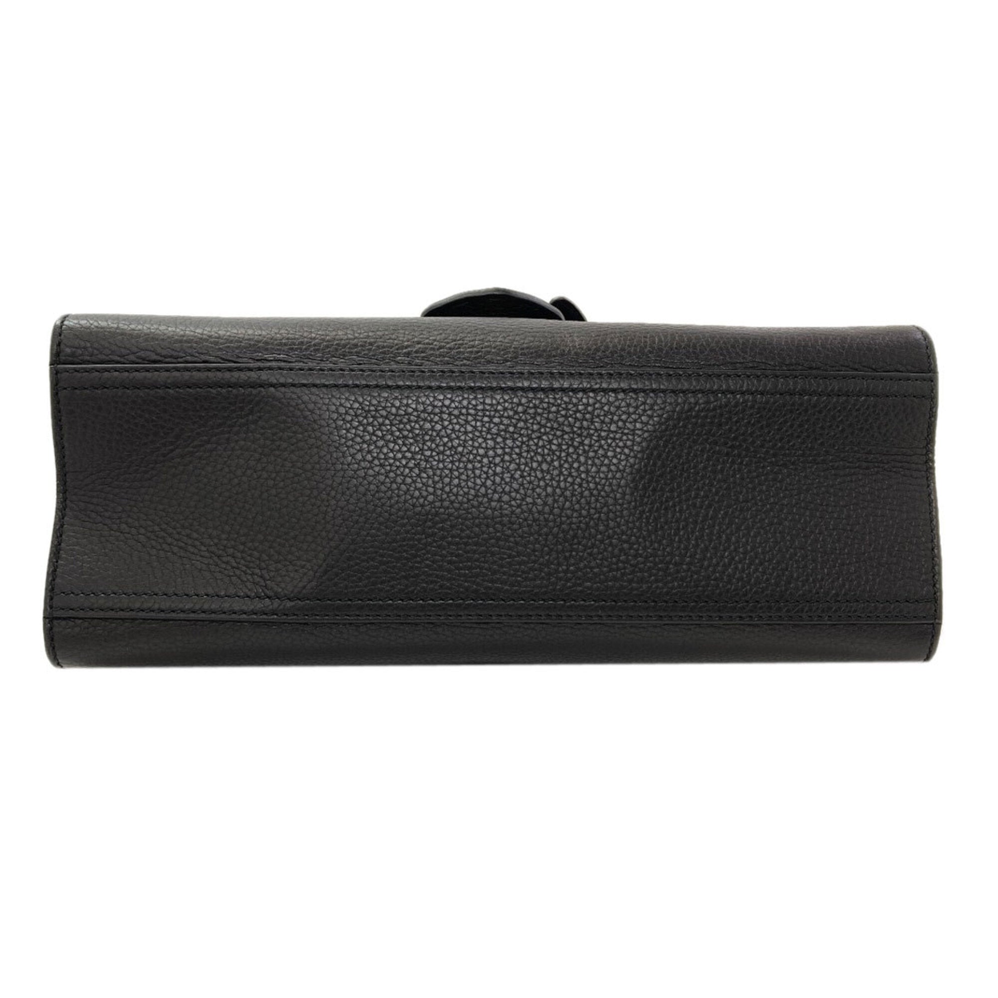 Gucci Gg Marmont Black Leather Handbag (Pre-Owned)