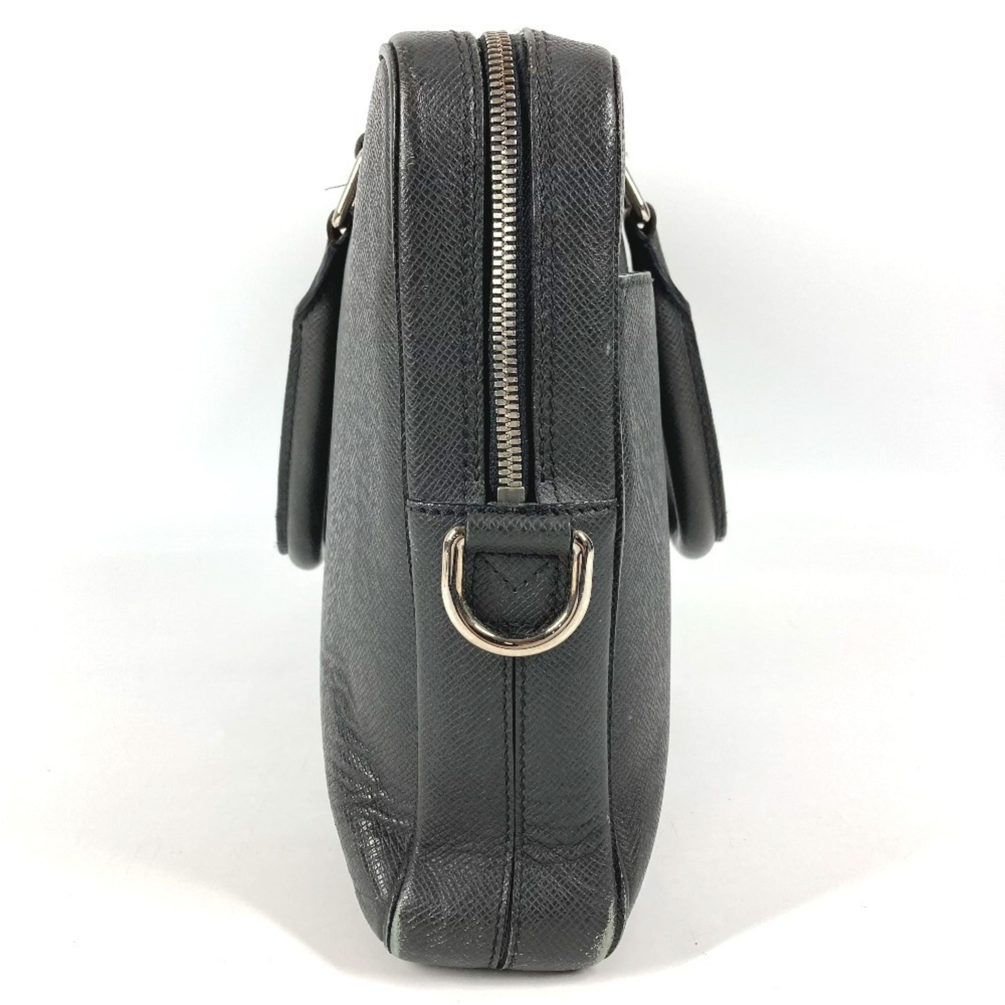Louis Vuitton Black Taiga Leather Briefcase Handbag Tote Bag (Pre-Owned)