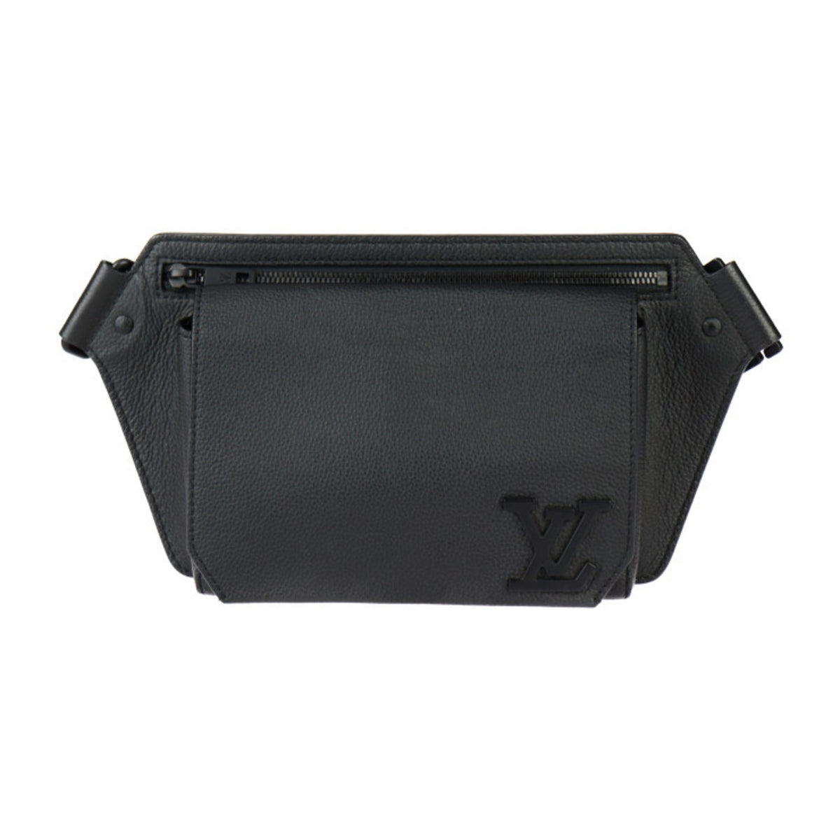 Louis Vuitton Black Noir Leather Pouch Sling Bag (Pre-Owned)