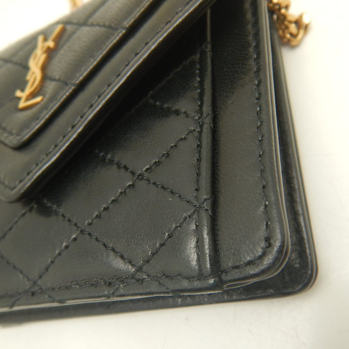 Saint Laurent Gold Leather Shoulder Bag (Pre-Owned)