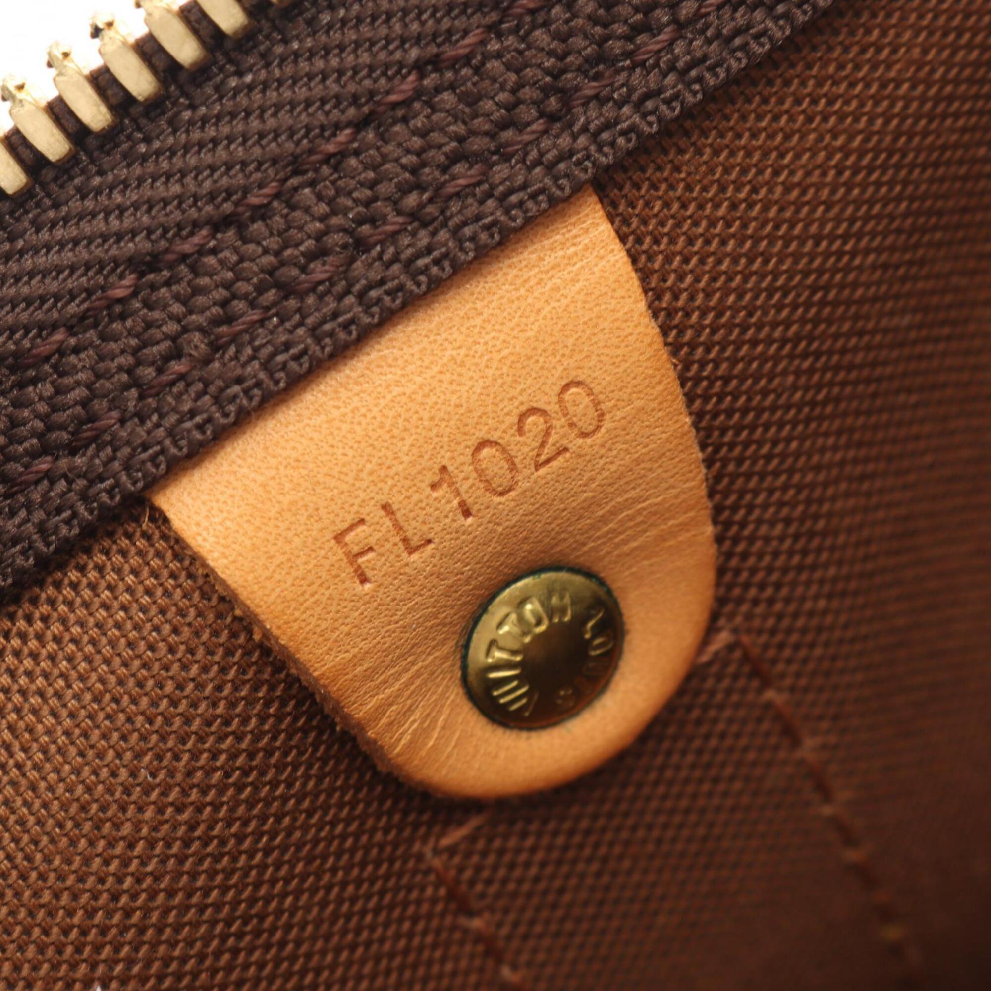 Louis Vuitton Monogram Brown Coated Canvas Leather Boston Bag (Pre-Owned)