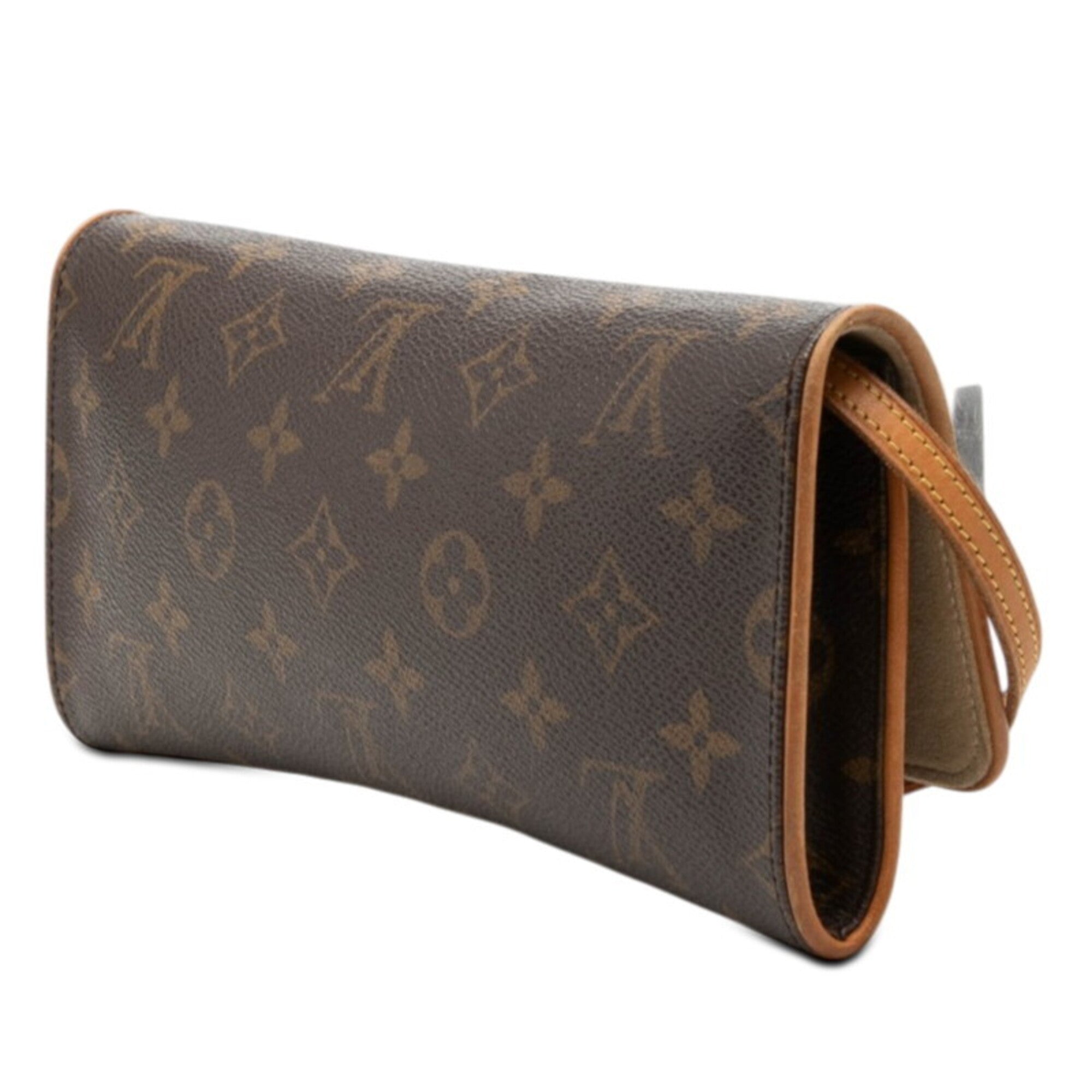 Louis Vuitton Monogram Brown Pvc Leather Pochette Shoulder Bag (Pre-Owned)