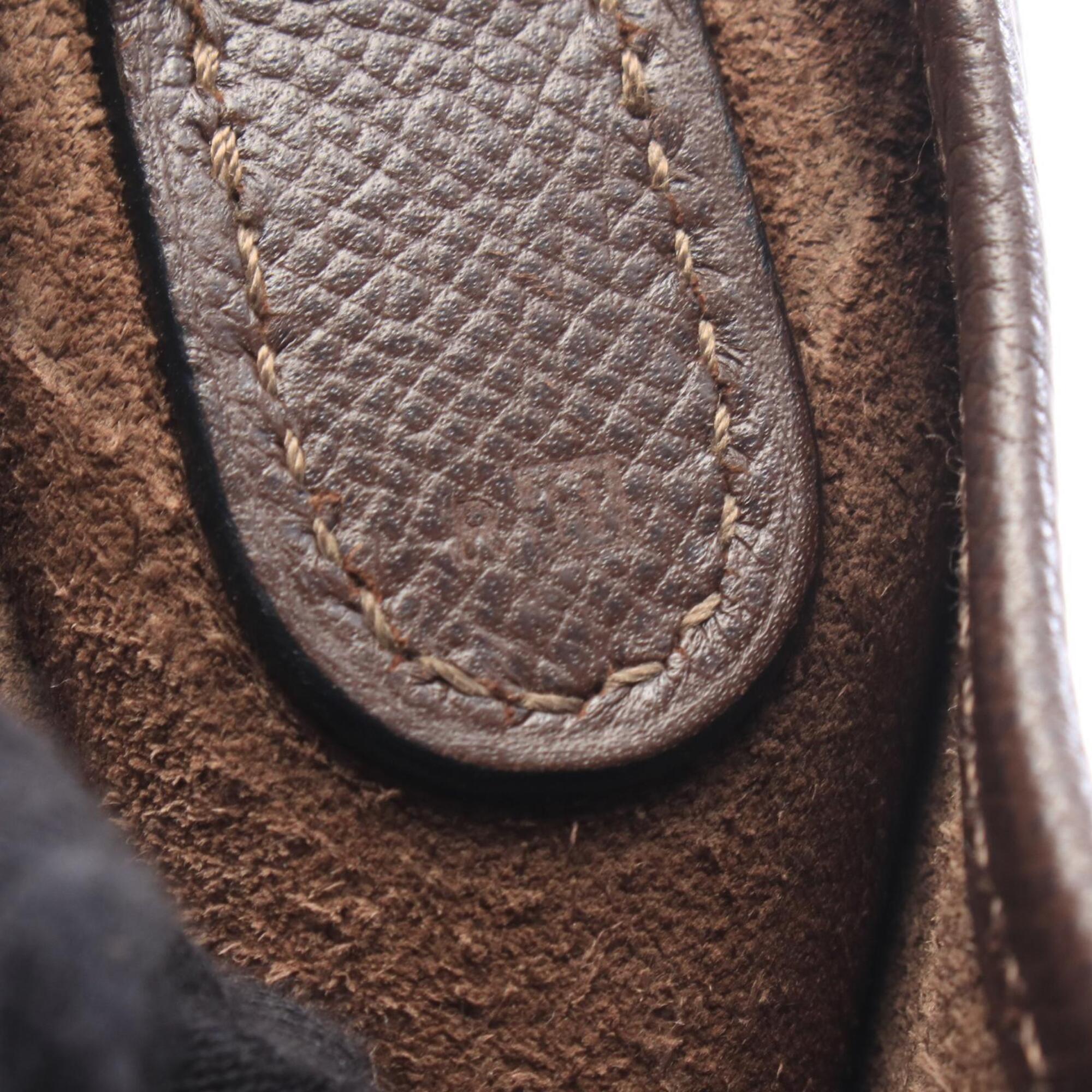 Hermes Brown Chocolat Epsom Leather Handbag Shoulder Bag (Pre-Owned)