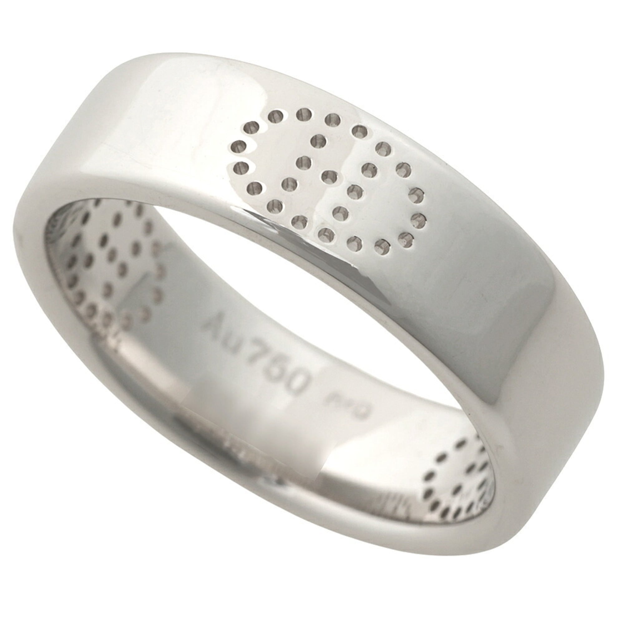 Hermes White Gold White Gold (18K) Band Ring (Pre-Owned)