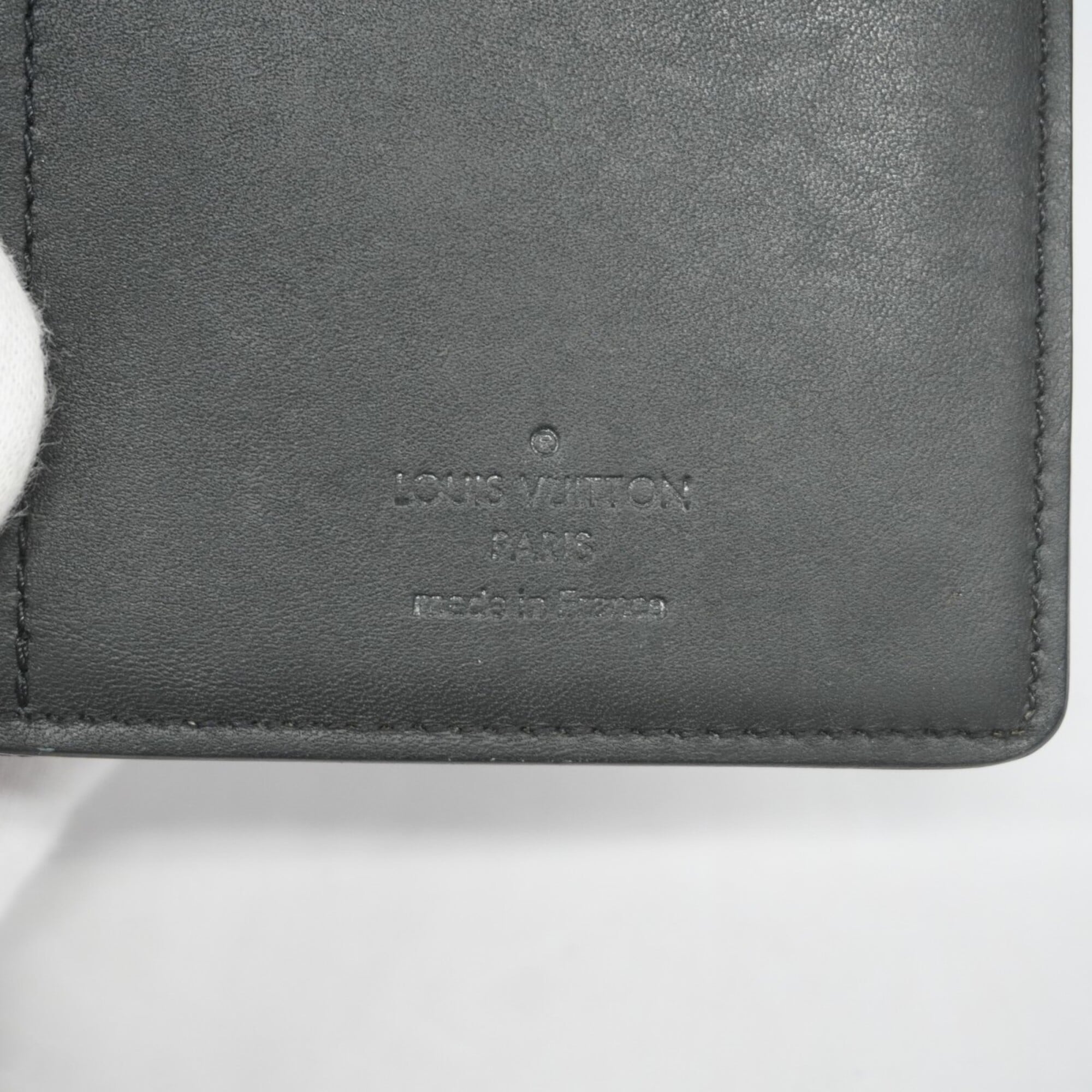 Louis Vuitton Black Navy Long Wallet (Bi-Fold) (Pre-Owned)