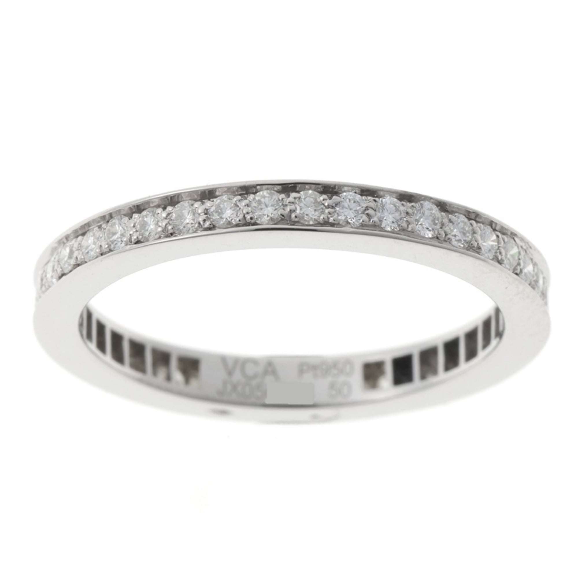 Van Cleef & Arpels Platinum Platinum 950 Band Ring (Pre-Owned)