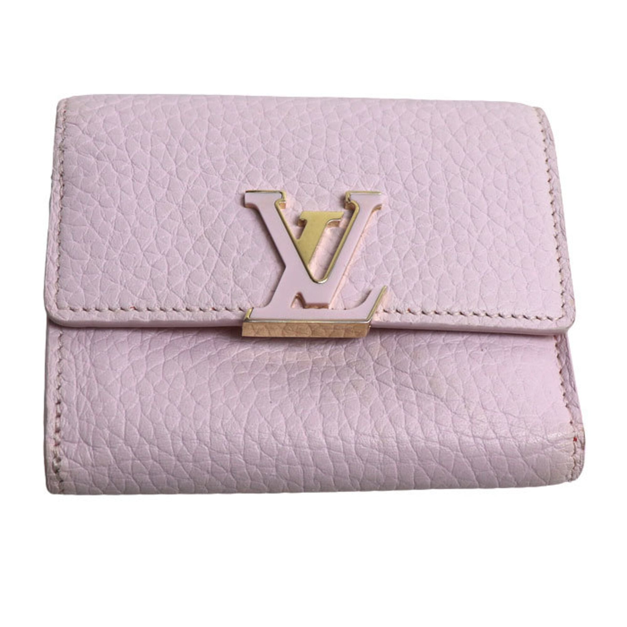 Louis Vuitton Pink Leather Wallet (Tri-Fold) (Pre-Owned)