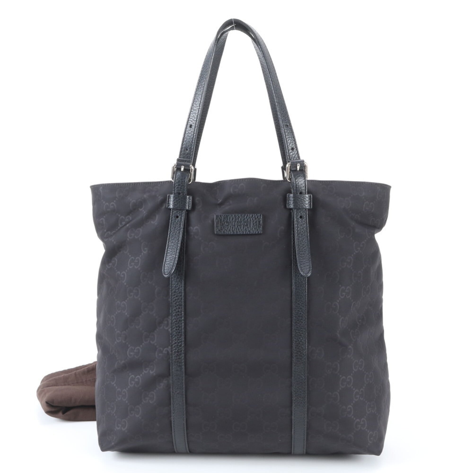 Gucci Black Nylon Leather Handbag (Pre-Owned)