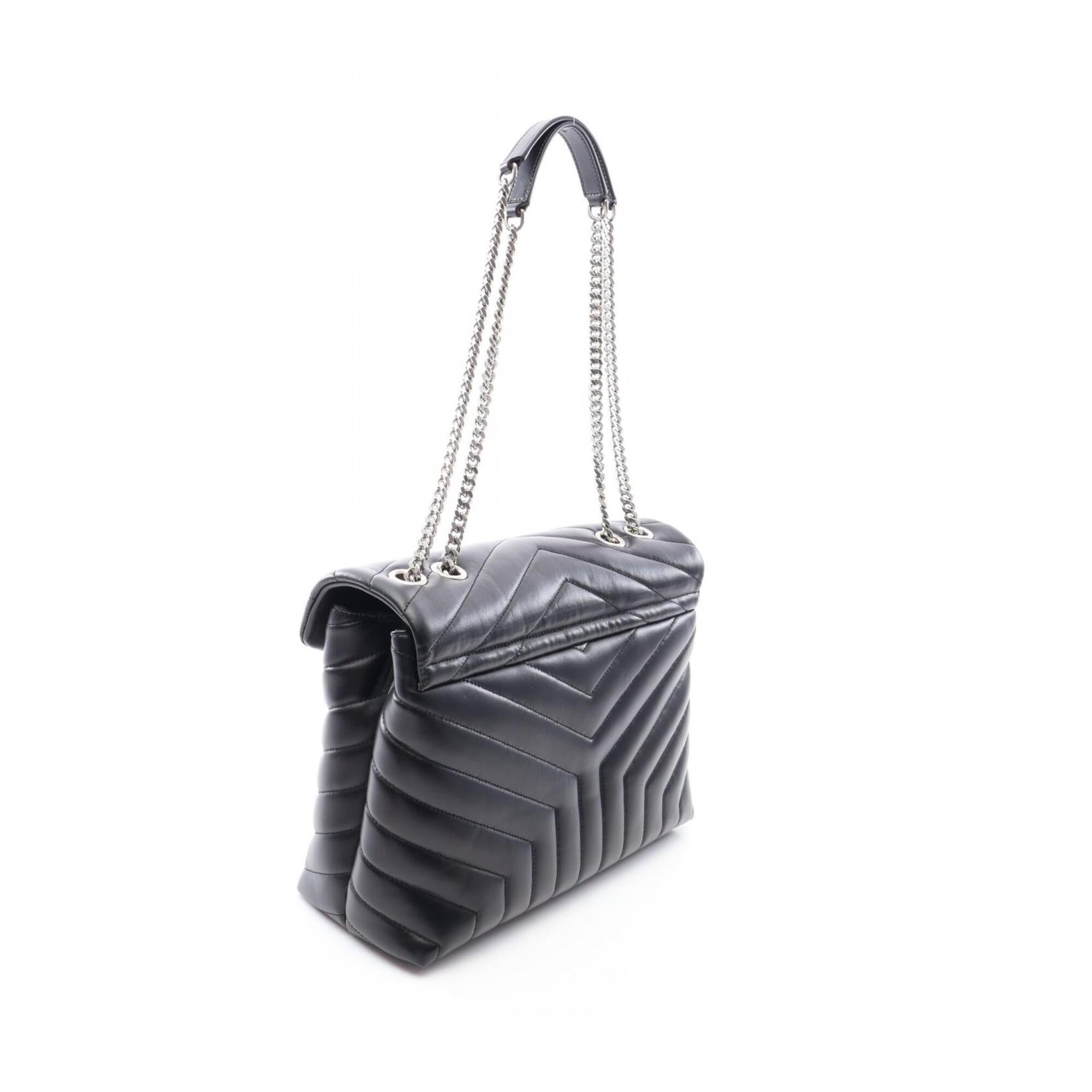 Saint Laurent Black Leather Handbag Tote Bag (Pre-Owned)