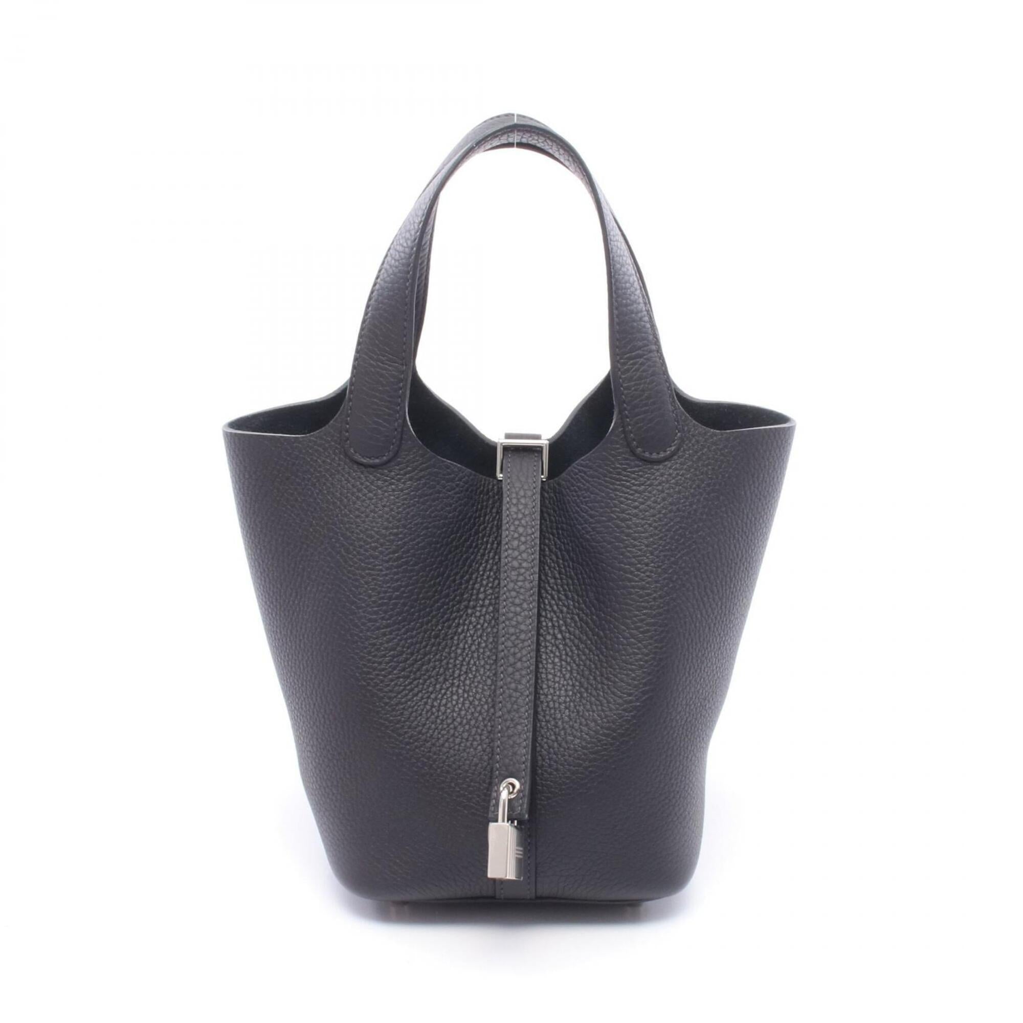 Hermes Navy Taurillon Clemence Leather Handbag (Pre-Owned)