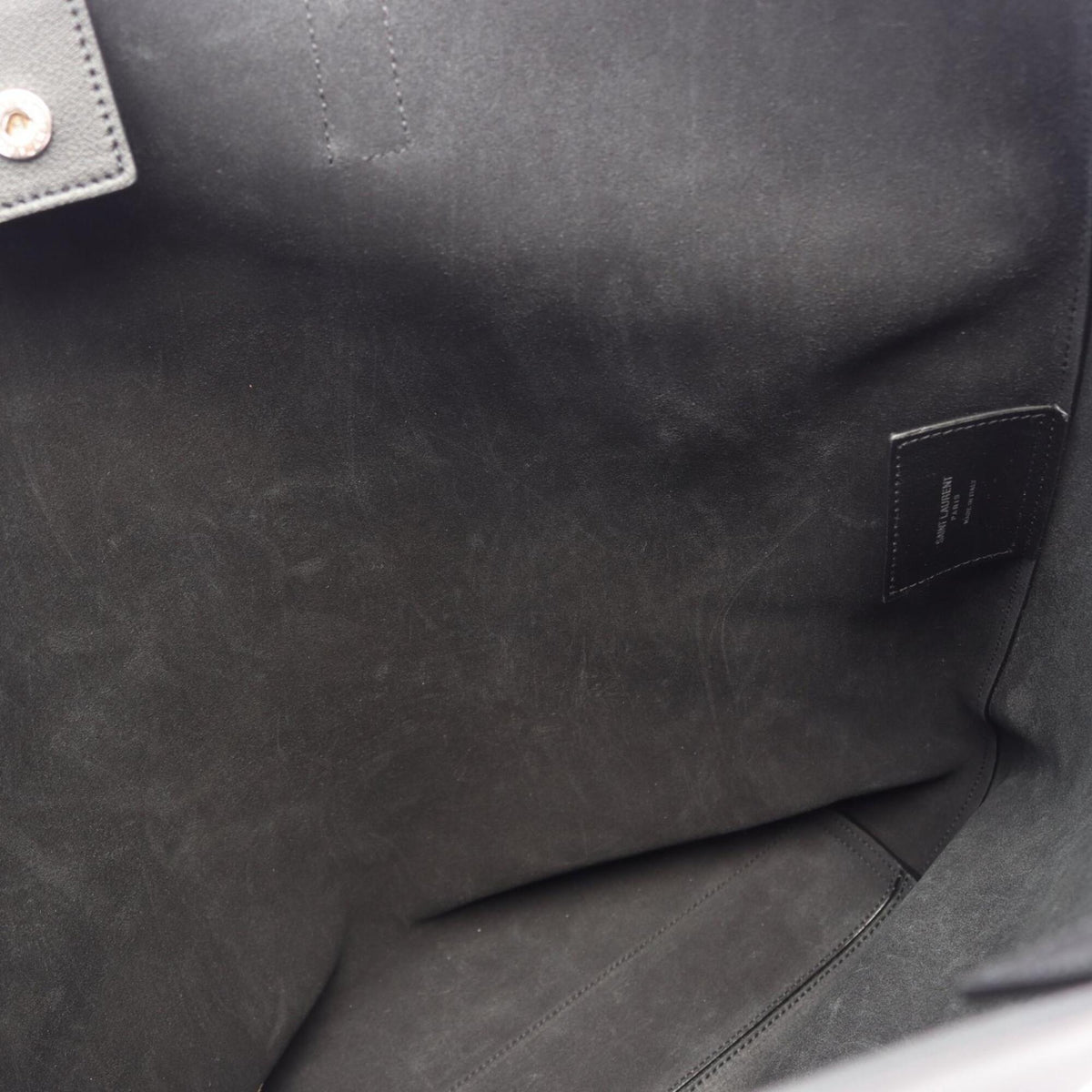 Yves Saint Laurent Black Leather Handbag Tote Bag (Pre-Owned)