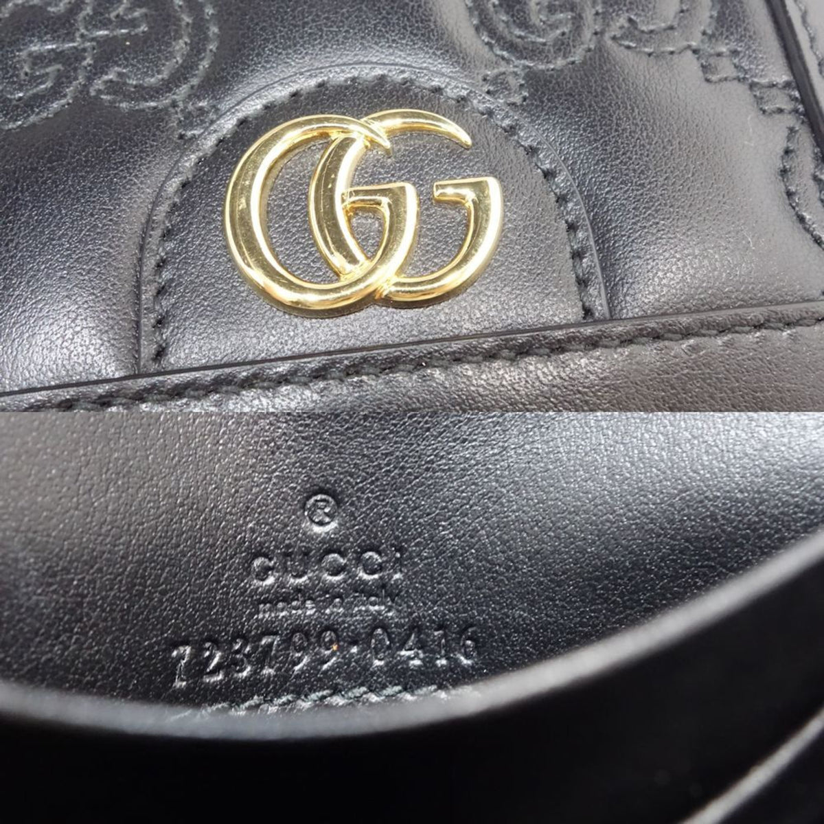 Gucci Black Leather Wallet (Bi-Fold) (Pre-Owned)