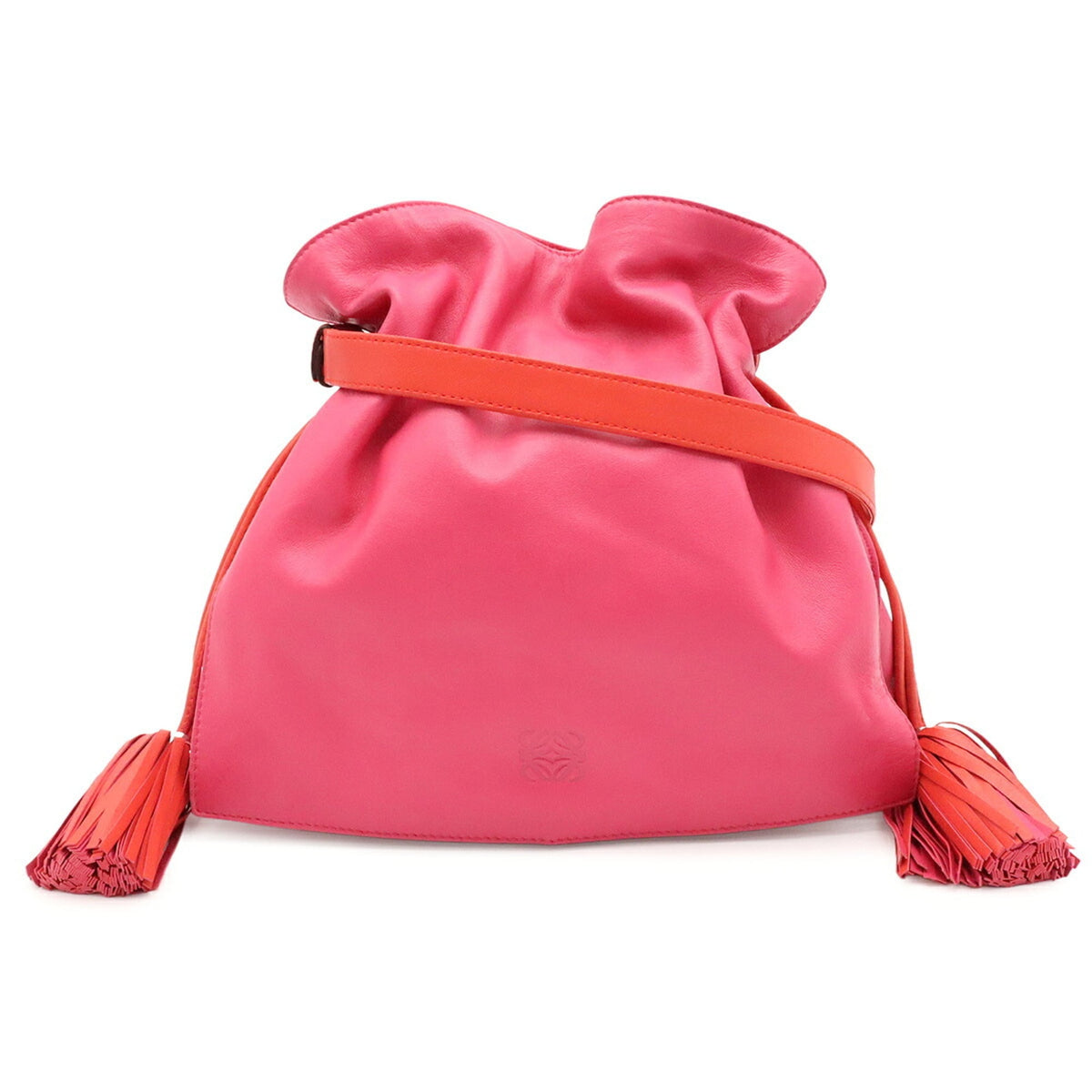 Loewe Orange Pink Nappa Leather Shoulder Bag (Pre-Owned)
