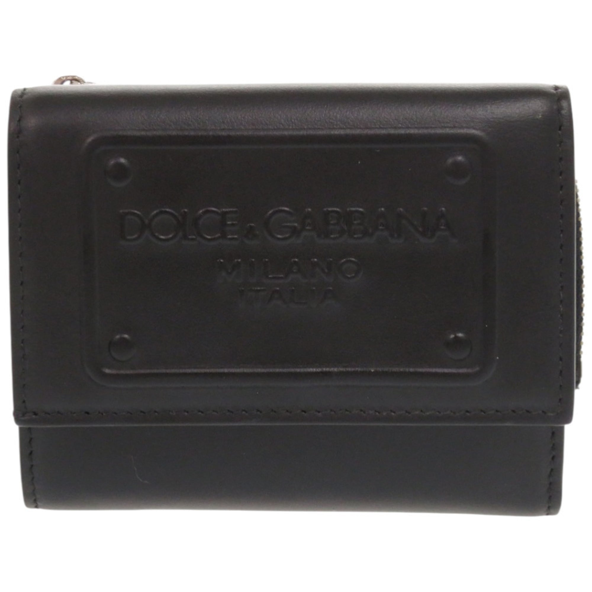 Dolce & Gabbana Black Leather Wallet (Tri-Fold) (Pre-Owned)