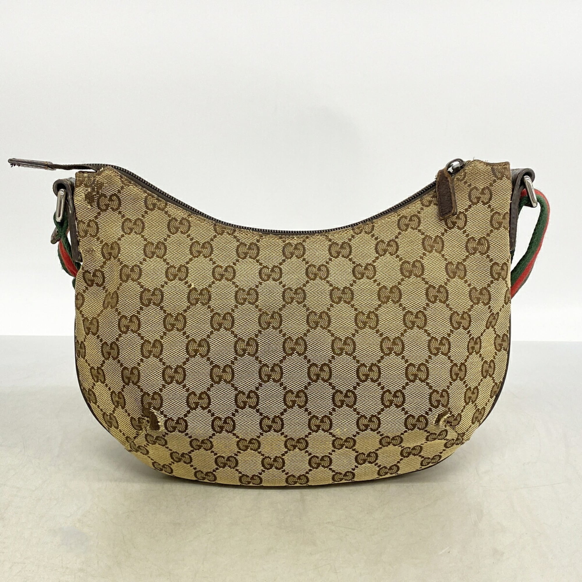 Gucci Brown Canvas Shoulder Bag (Pre-Owned)