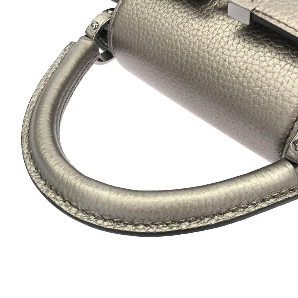 Louis Vuitton Beige Brown Leather Handbag (Pre-Owned)