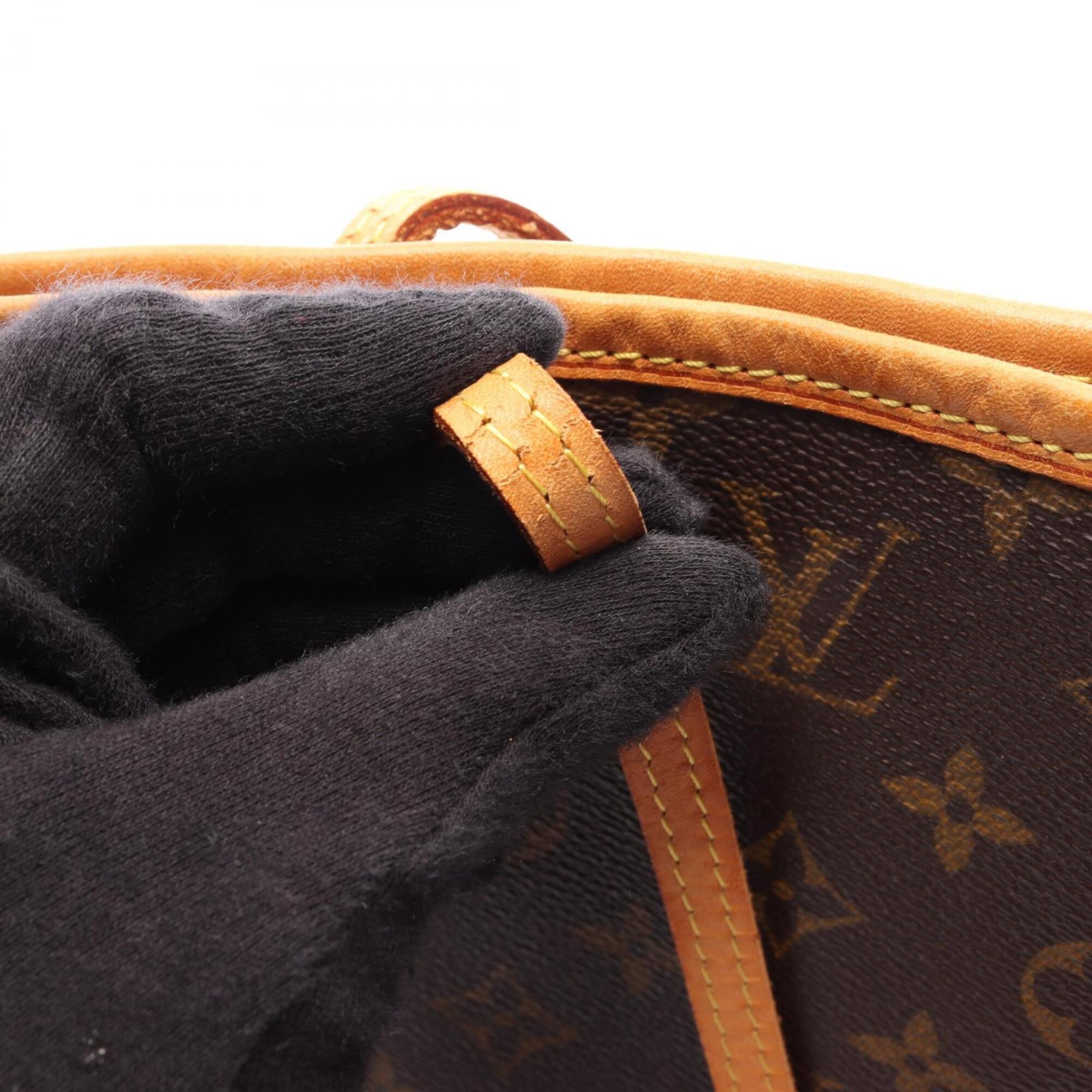 Louis Vuitton Brown Coated Canvas Leather Handbag Tote Bag (Pre-Owned)