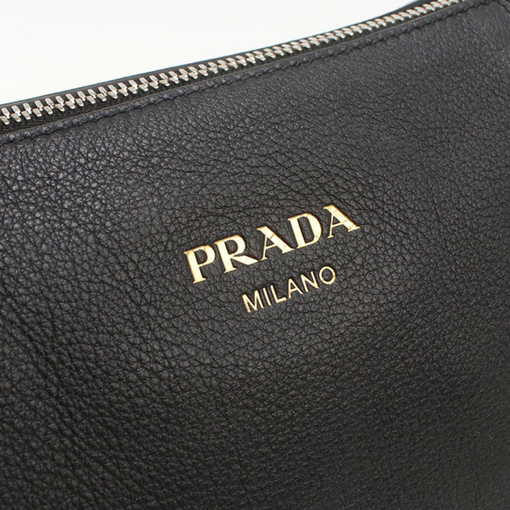 Prada Black Leather Shoulder Bag (Pre-Owned)