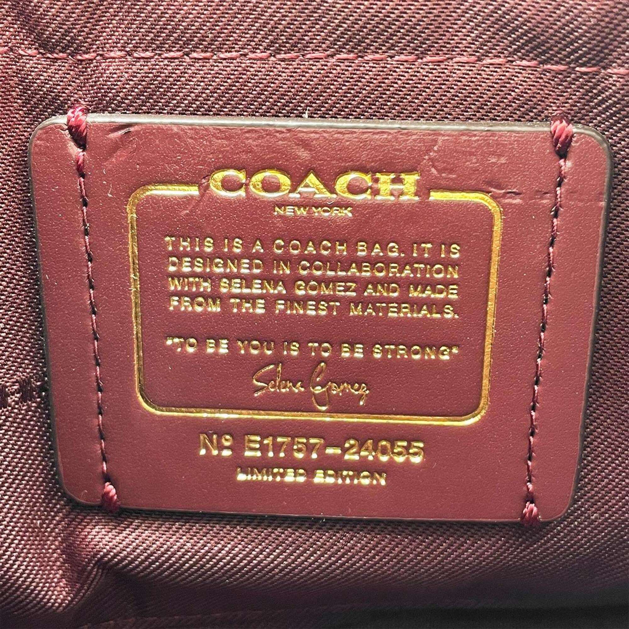 Coach Red Color Leather Handbag (Pre-Owned)