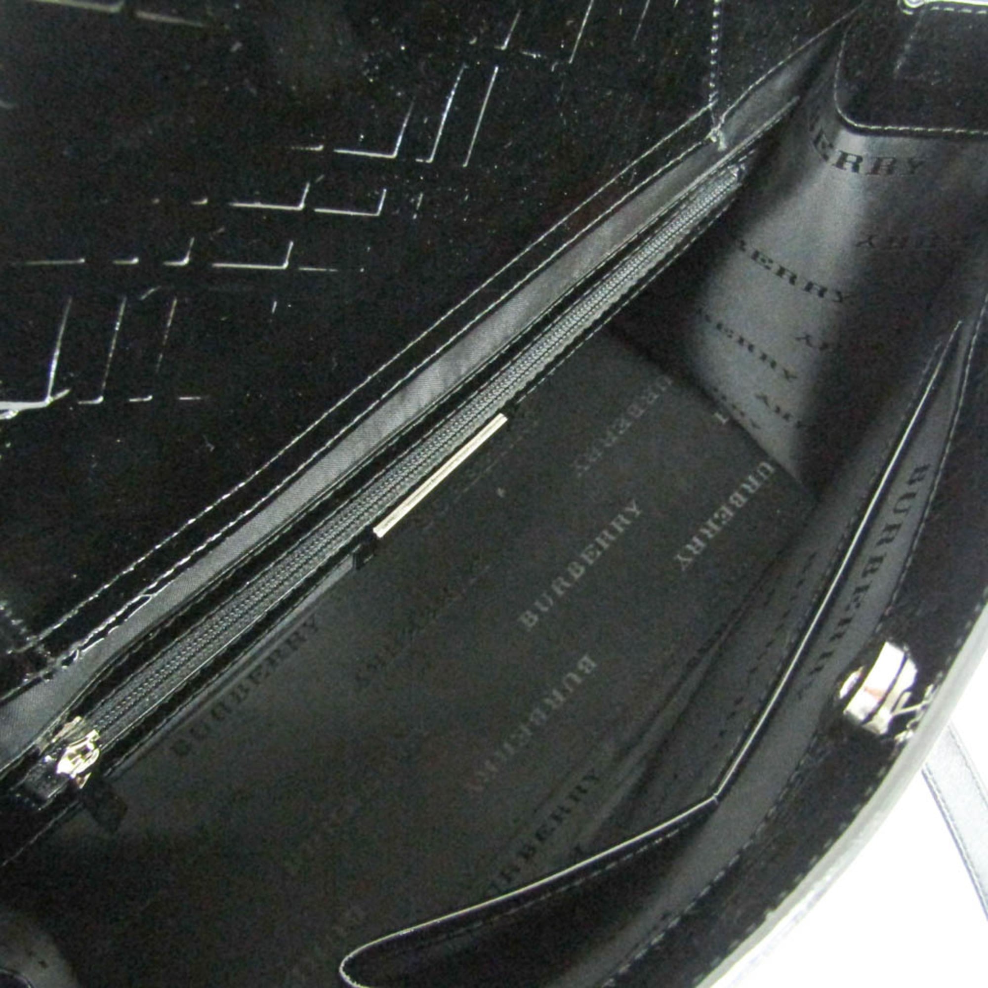 Burberry Black Patent Leather Shoulder Bag (Pre-Owned)
