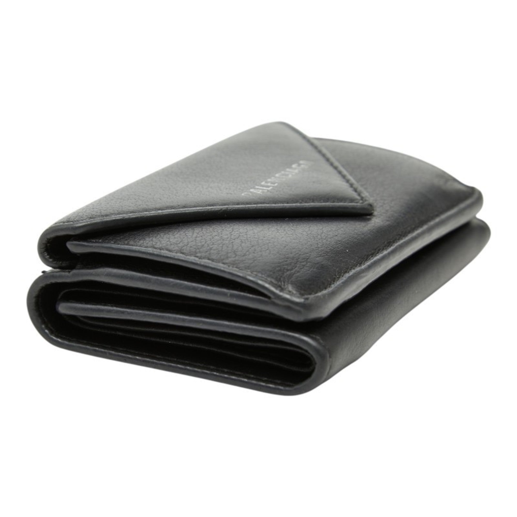 Balenciaga Black Leather Wallet (Tri-Fold) (Pre-Owned)