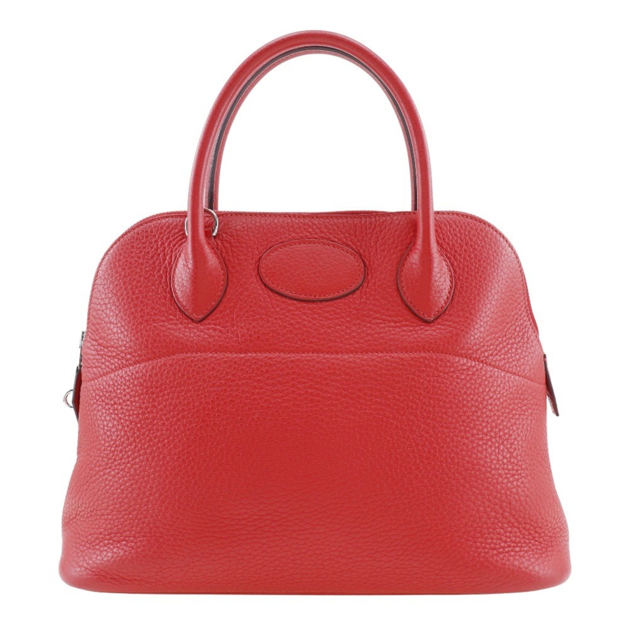 Hermes Bolide Red Color Taurillon Clemence Leather Handbag (Pre-Owned)