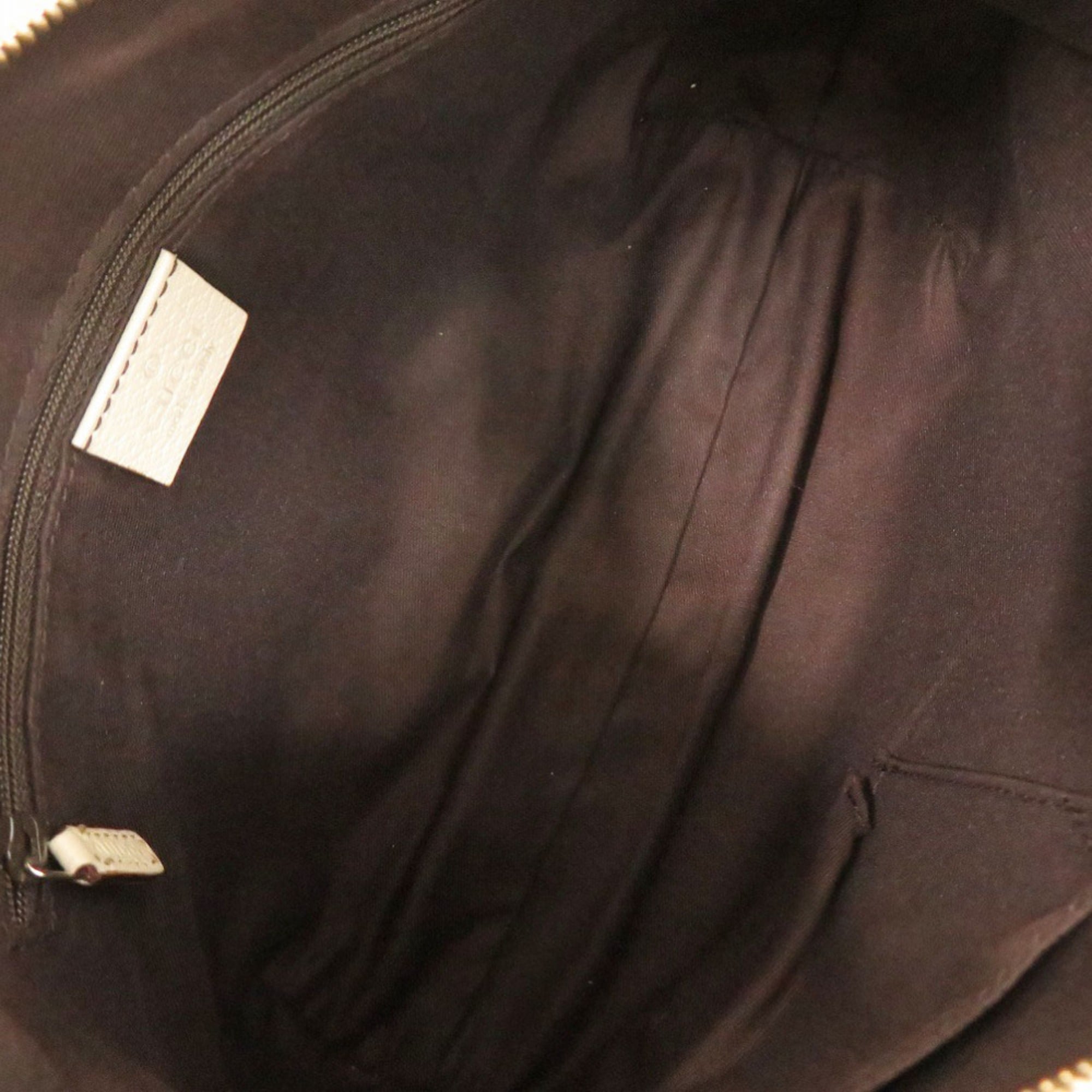 Gucci Beige White Gg Canvas Leather Shoulder Bag (Pre-Owned)