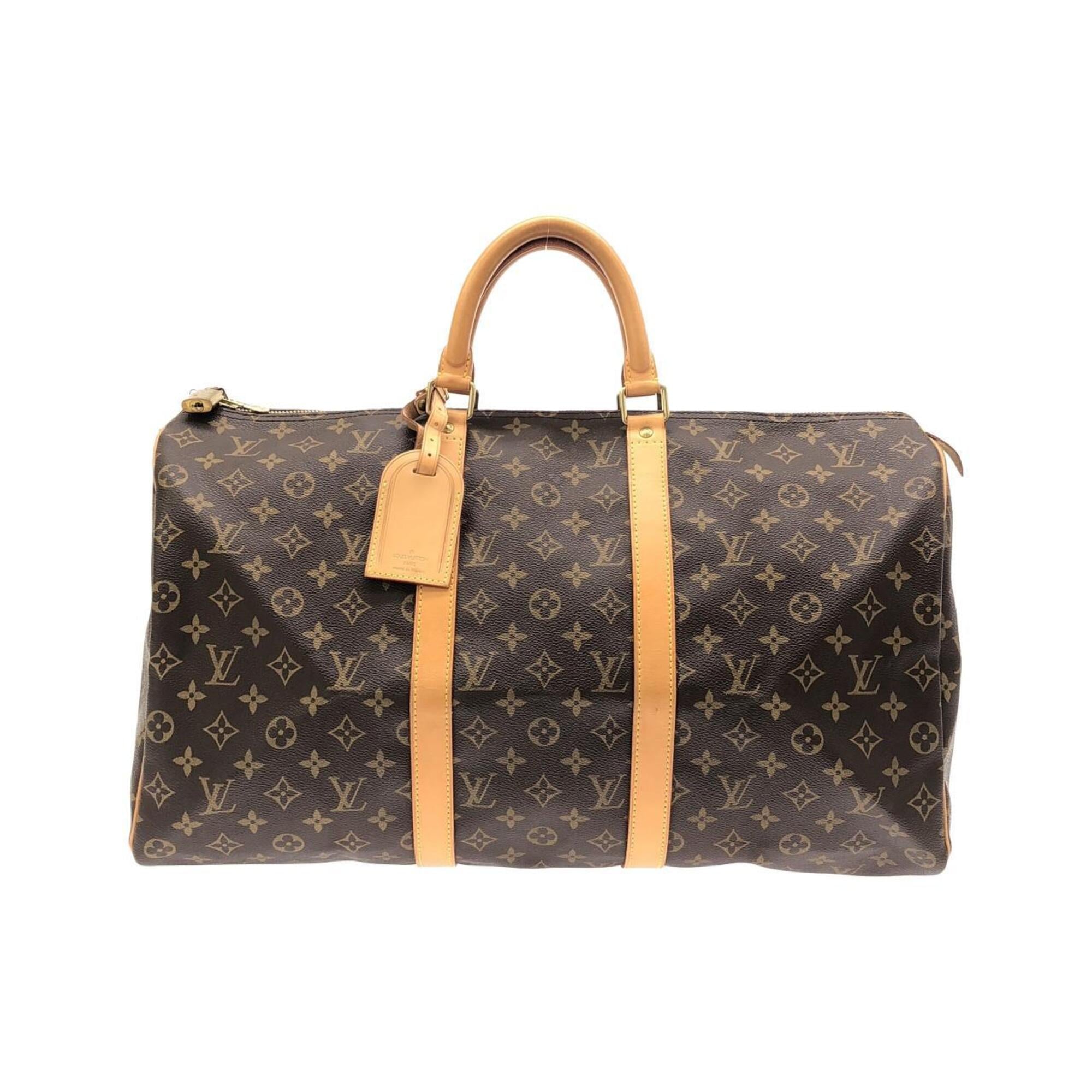 Louis Vuitton Monogram Marron Coated Canvas Boston Bag (Pre-Owned)