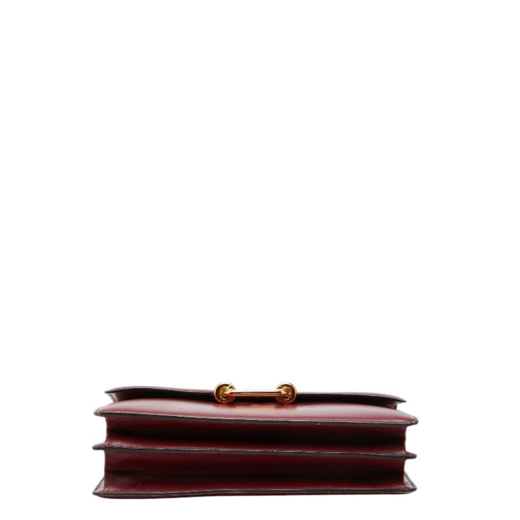 Hermes Fonsbelle Wine Box Calf Leather Shoulder Bag (Pre-Owned)