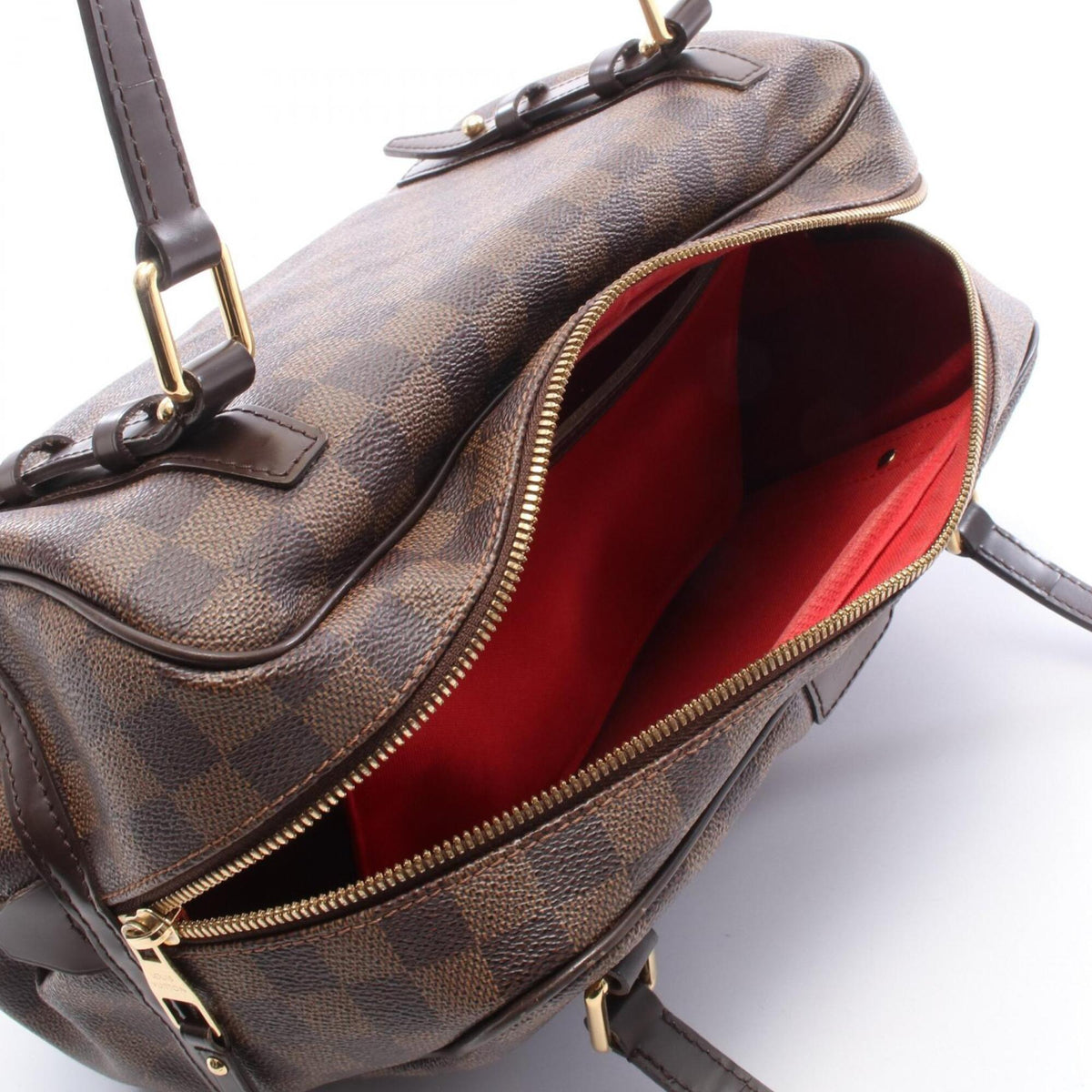 Louis Vuitton Brown Ebene Coated Canvas Leather Handbag Shoulder Bag (Pre-Owned)