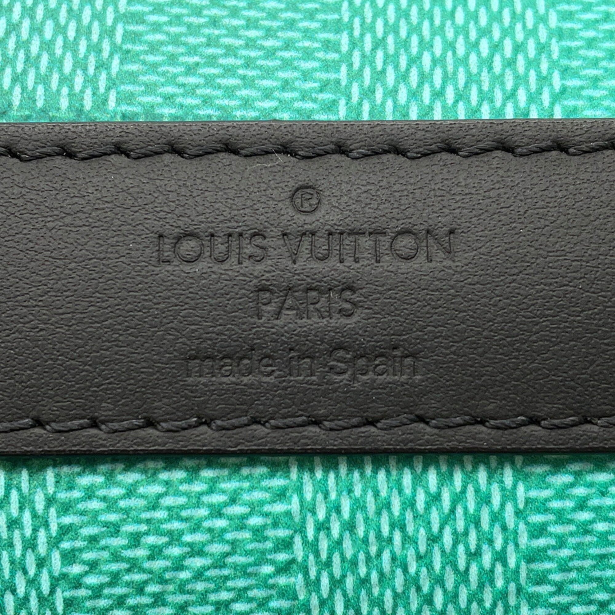 Louis Vuitton Damier Canvas Green Yellow Damier Canvas Handbag Pouch Shoulder Bag Tote Bag (Pre-Owned)