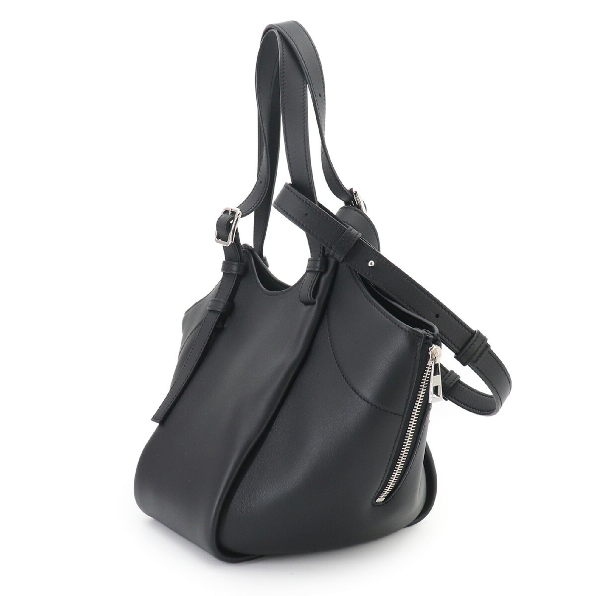 Loewe Hammock Black Leather Handbag (Pre-Owned)