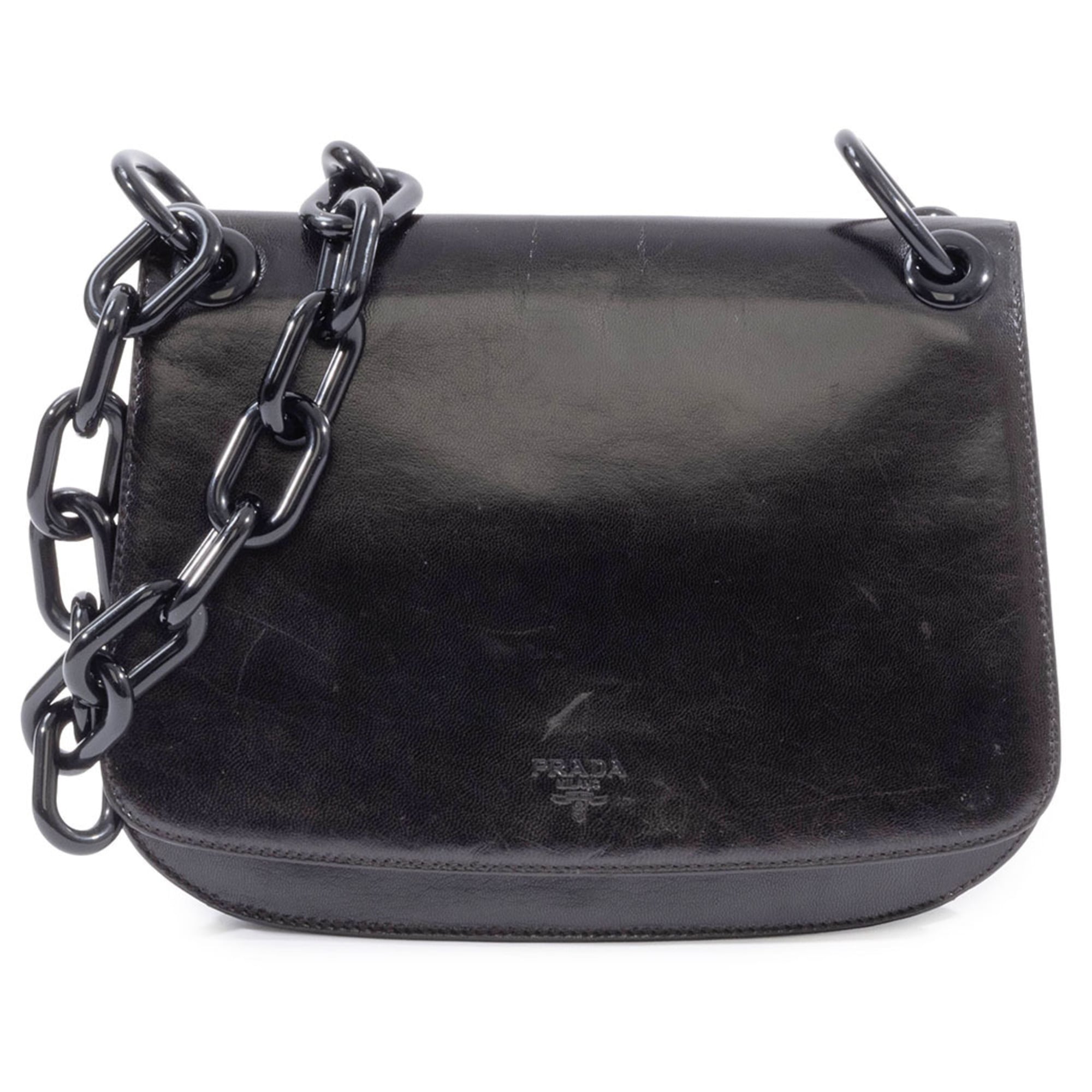 Prada Black Leather Shoulder Bag (Pre-Owned)